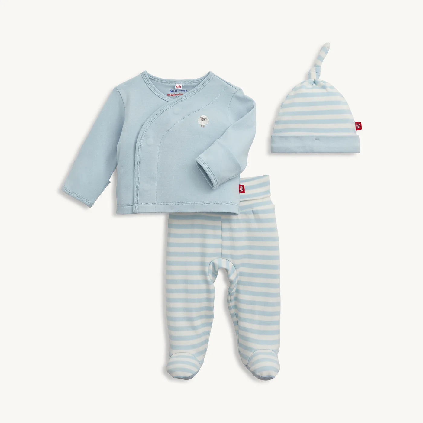 Blue Stripe Organic Cotton Kimono