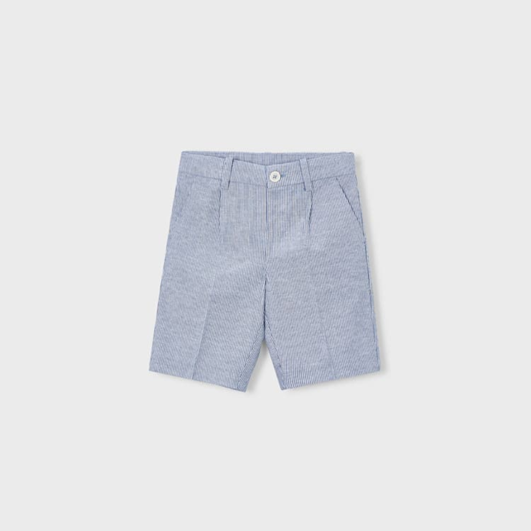 Blue Pinstripe Shorts