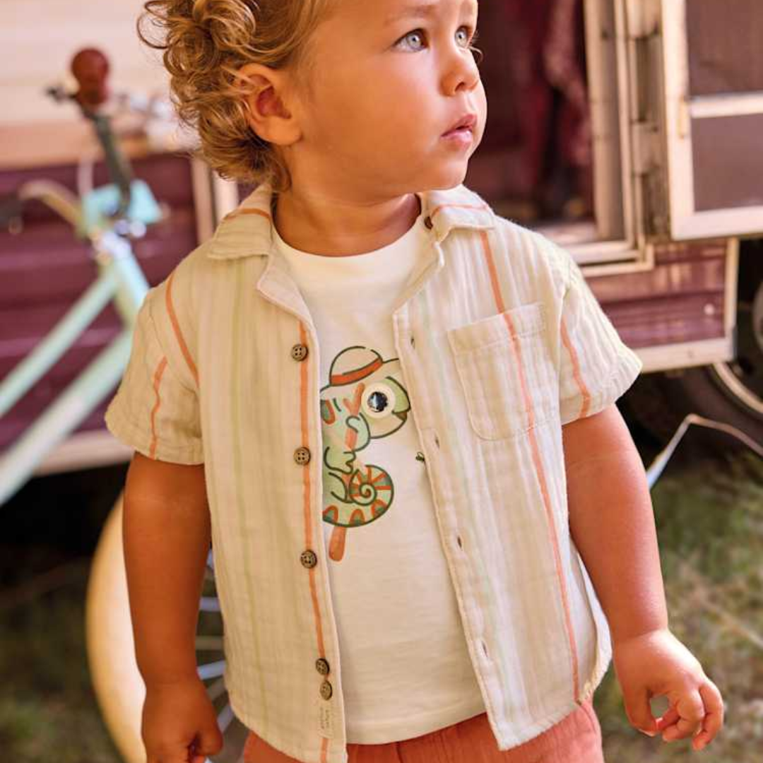 Matcha Striped Button Up