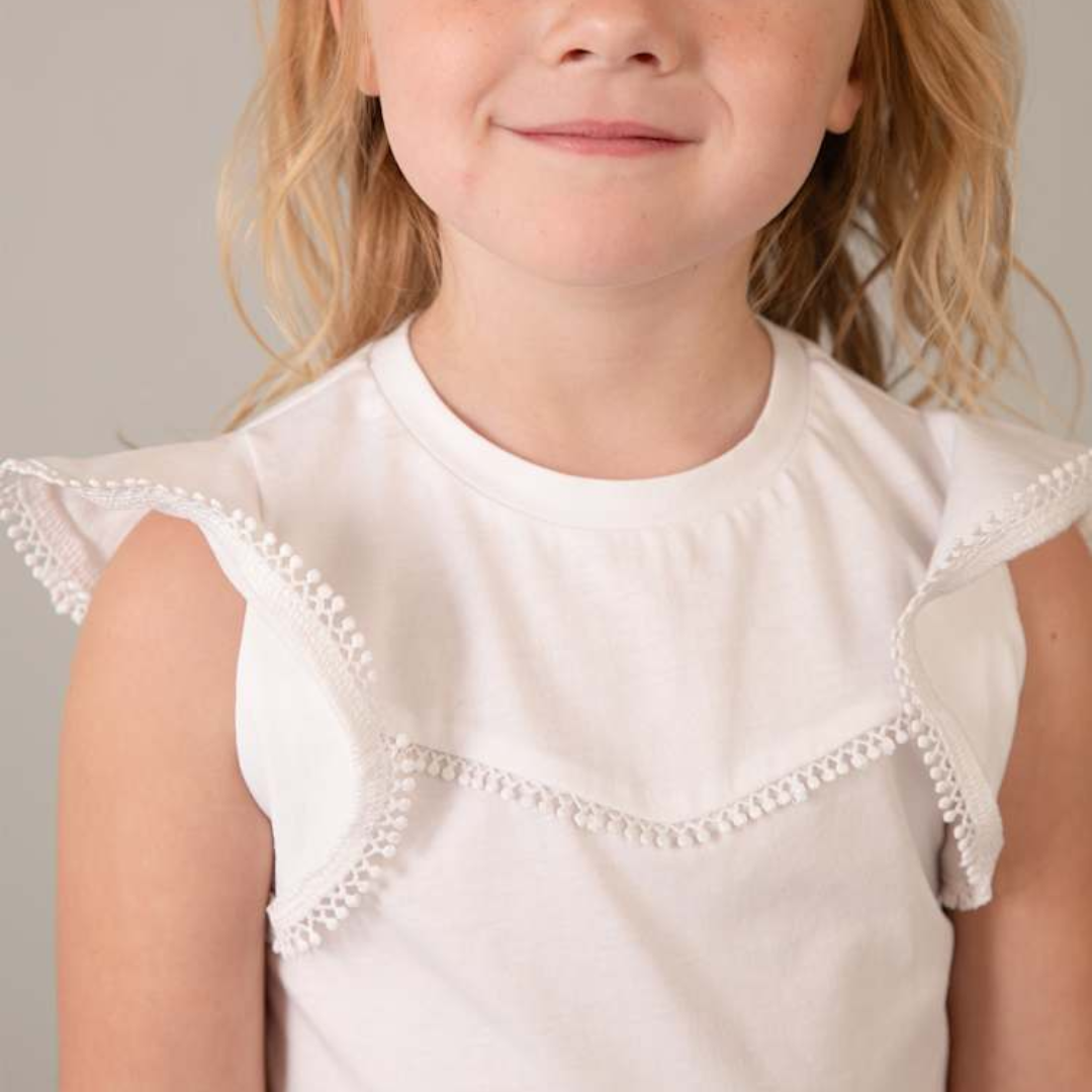 White Lace Cotton Top