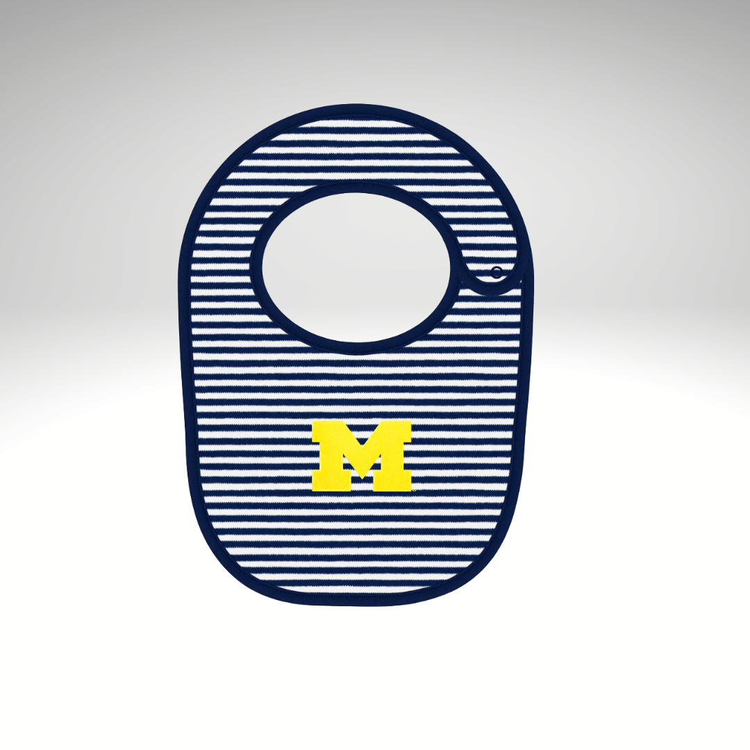 Michigan Wolverines Newborn Striped Bib