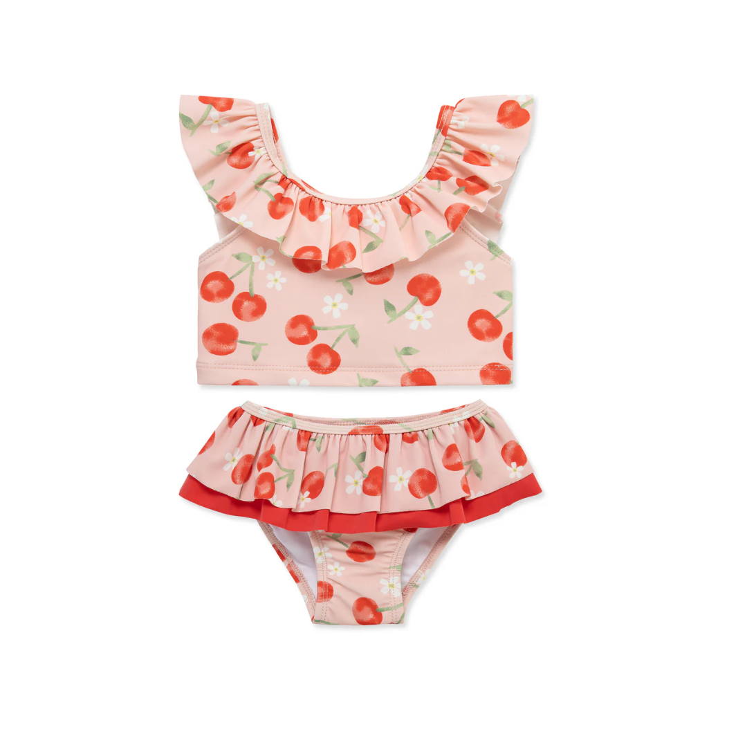 Cherry Ruffle Two-Piece Baby Swimsuit