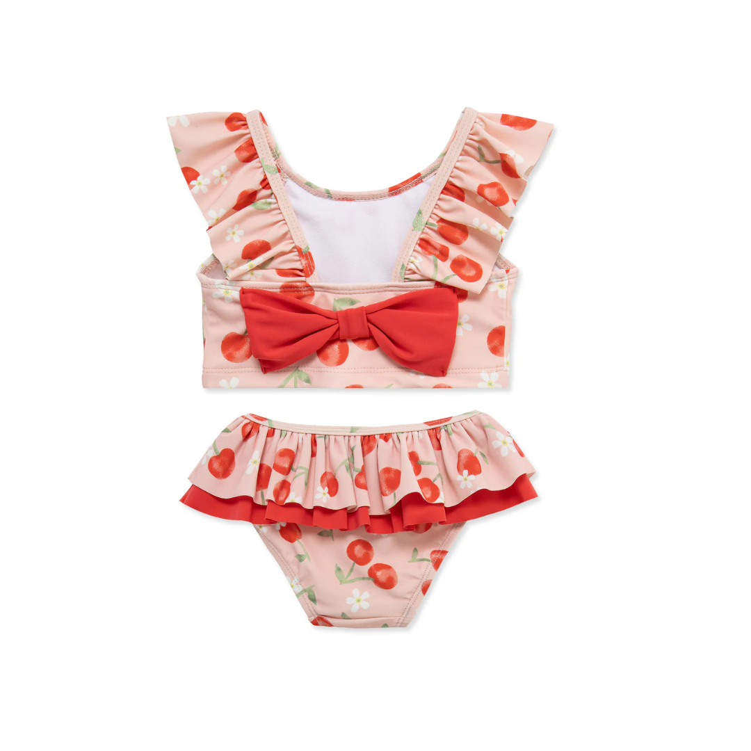 Cherry Ruffle Two-Piece Baby Swimsuit