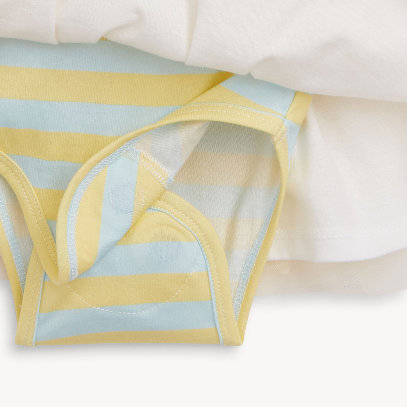 Lemon Cream Stripe Bodysuit Dress