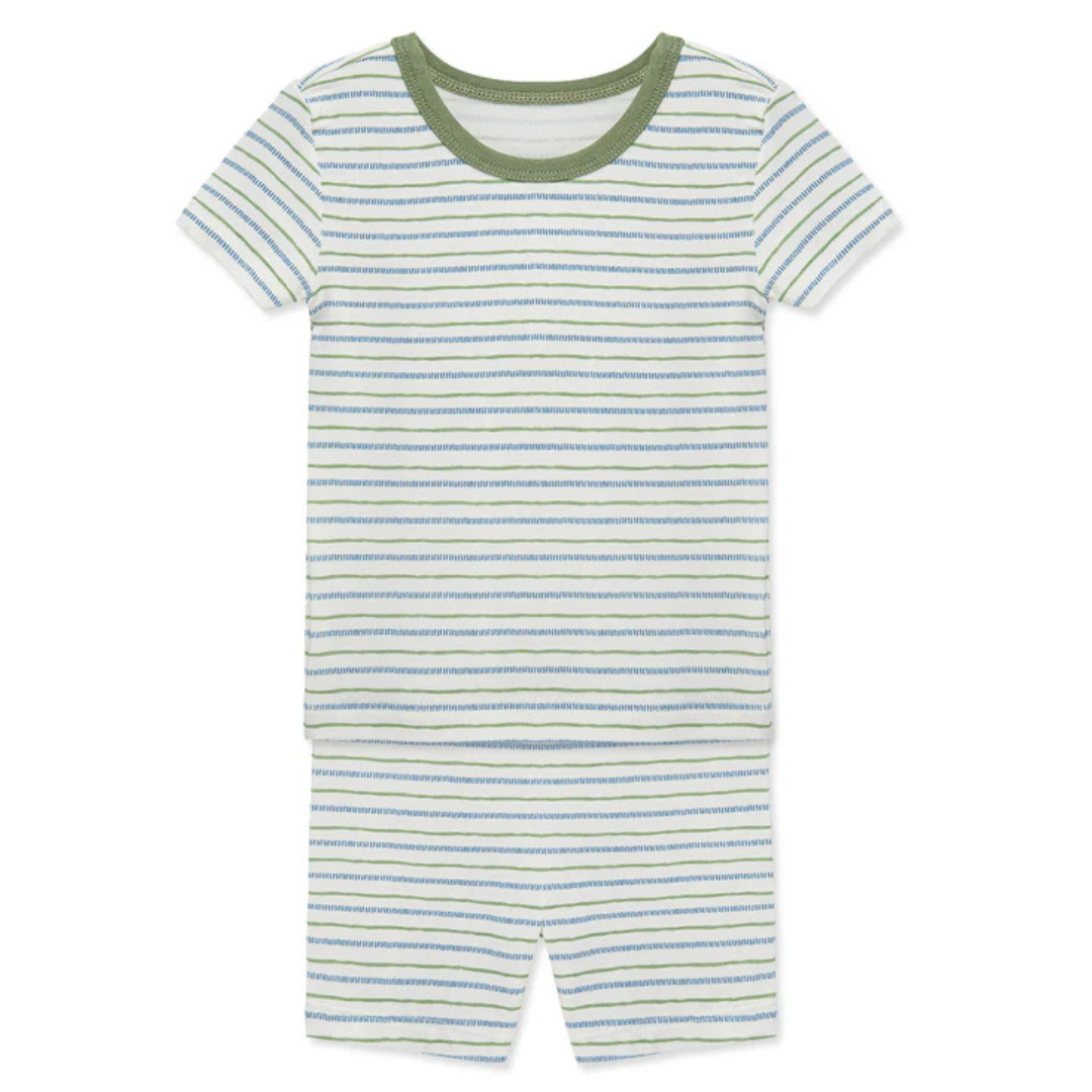 Dino Stripe Print Boy Pajamas Short Sleeve Short Pants