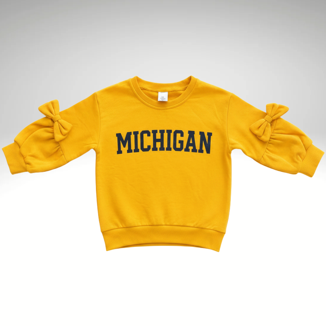 Maize Michigan Bow Sweatshirt