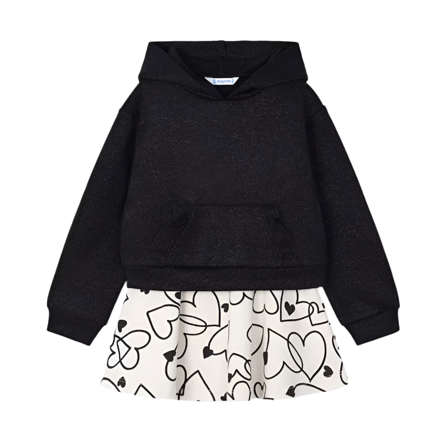 Coolberry Heart Flare Skirt