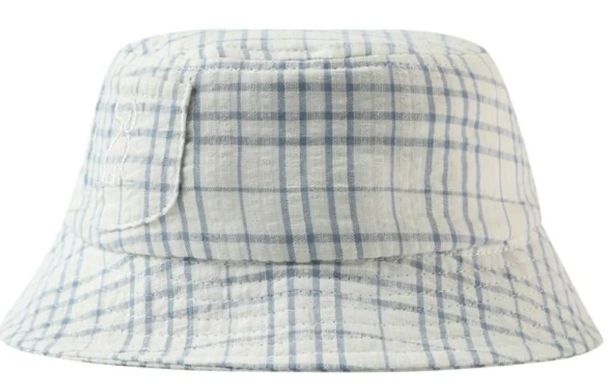 Chambray Cream Plaid Fisherman Bucket Hat