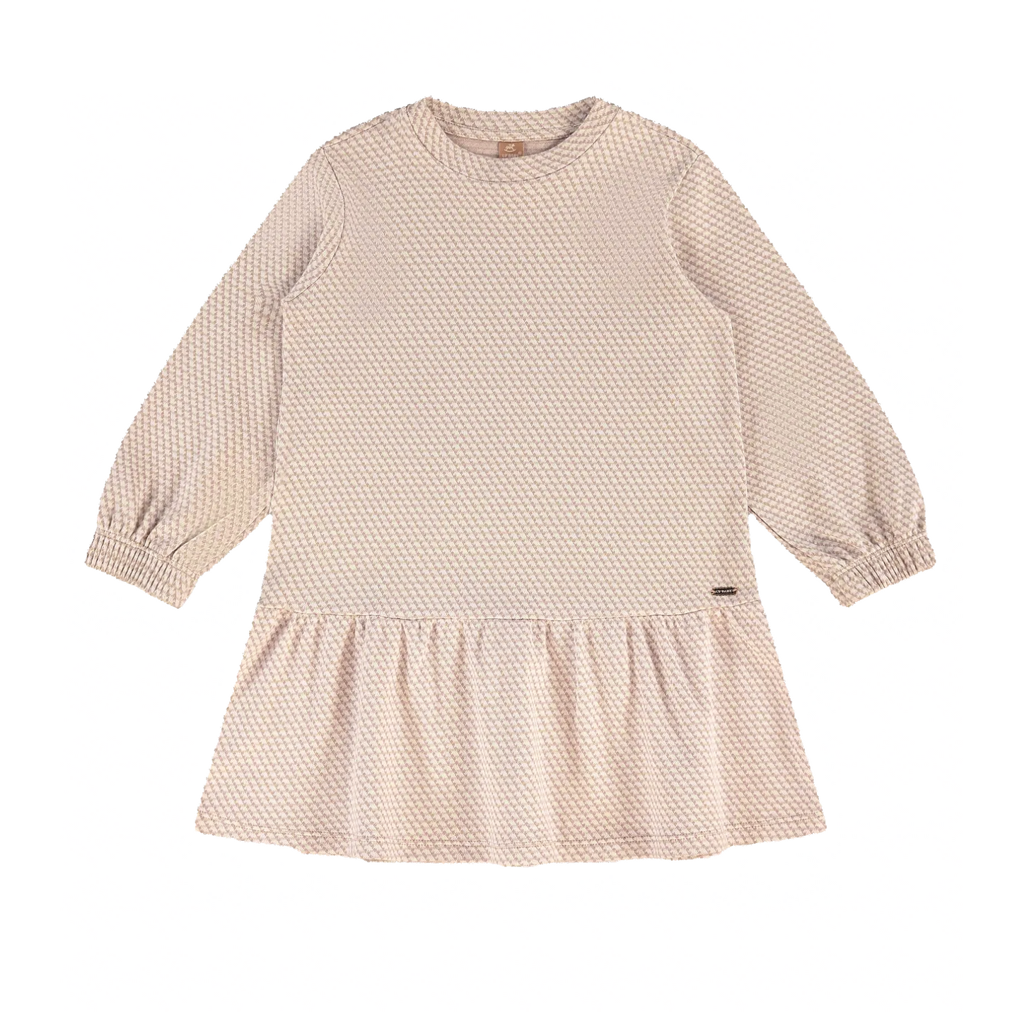 Brown Jacquard Jersey Dress