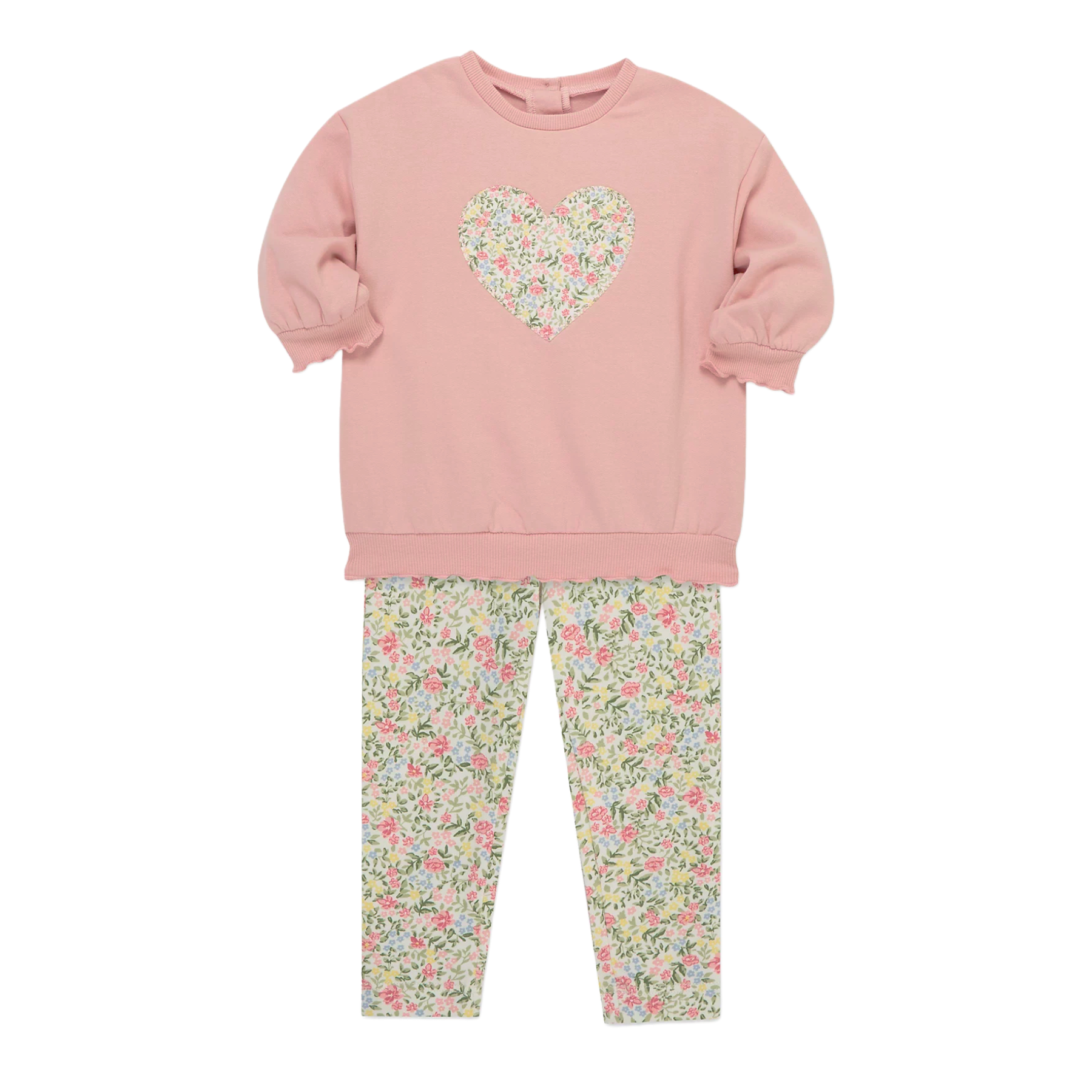 Rose Heart Sweatshirt Set (Baby)