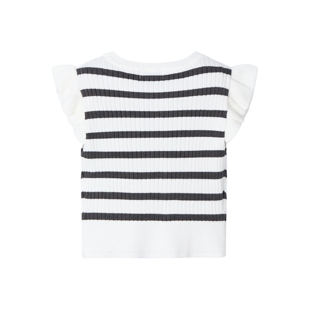 Charcoal White Sweater Top