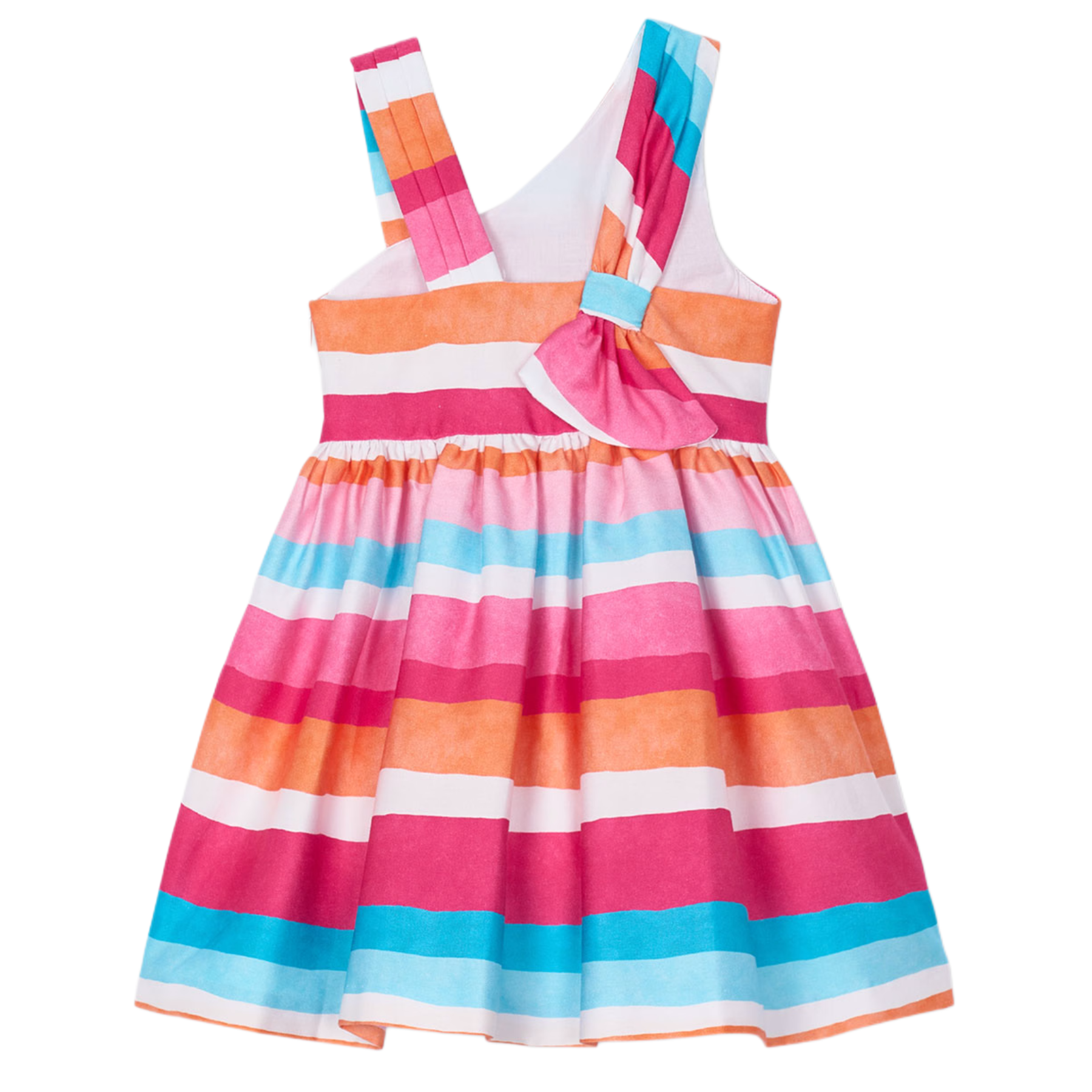Sherbet Asymmetric Striped Dress