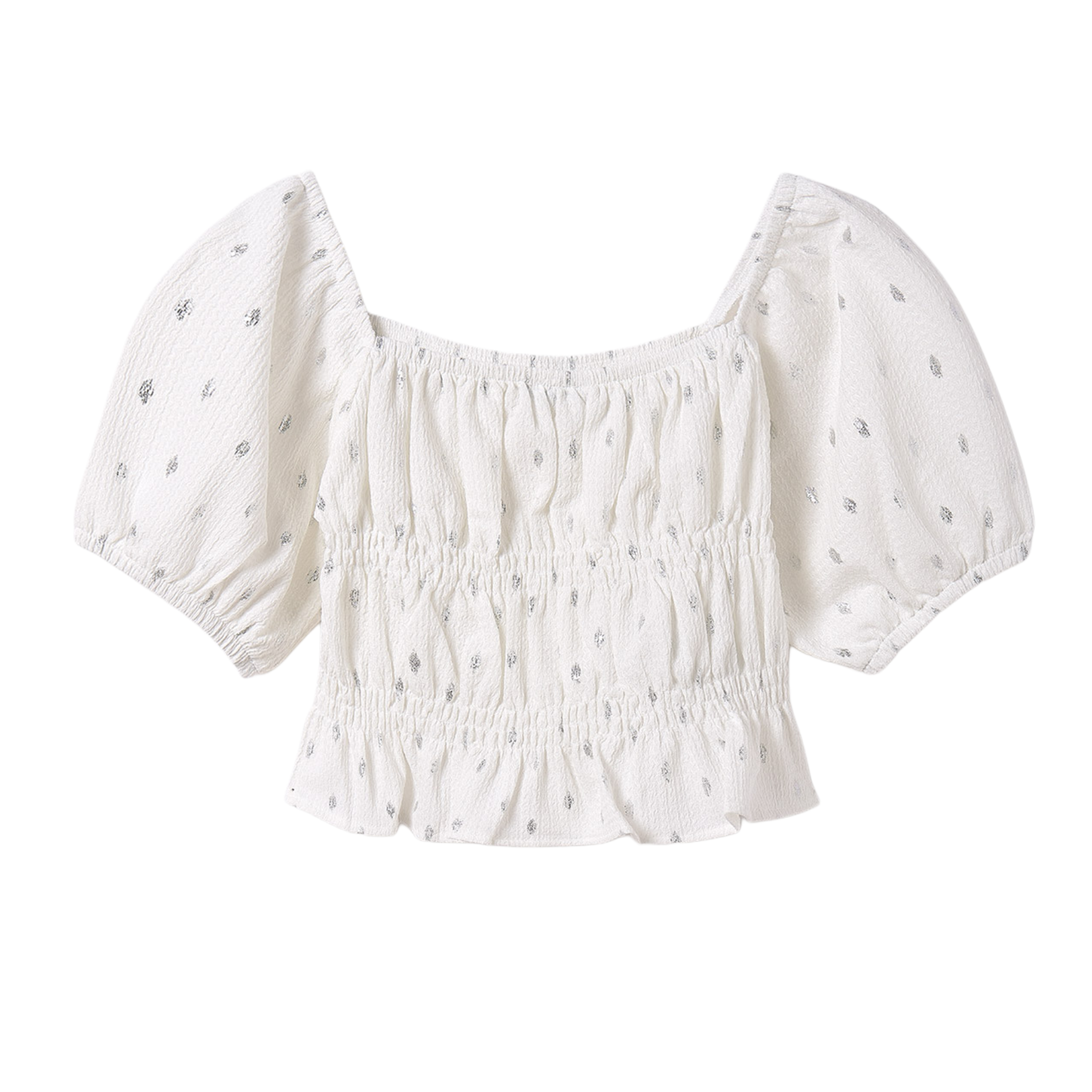 Silver Star Smocked Bambula Top