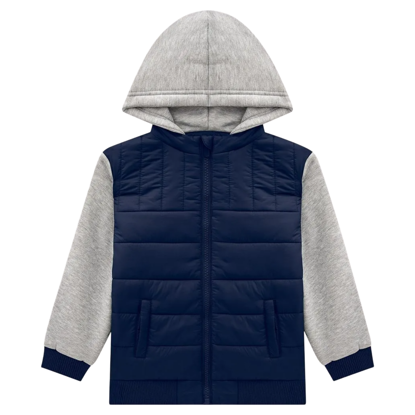 Navy Gray Sleeves Jacket