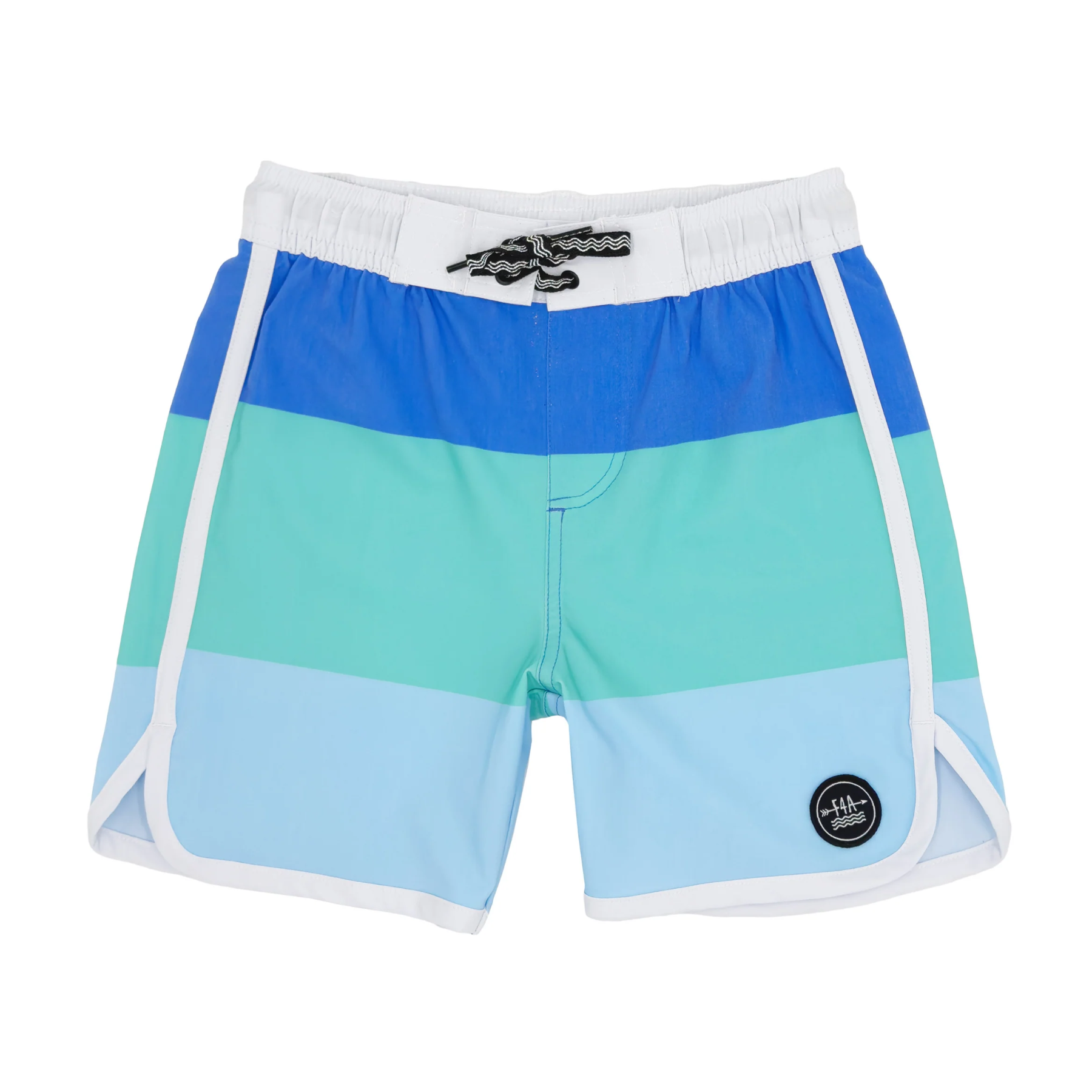 Marina Blue Block Stripe Boardshort
