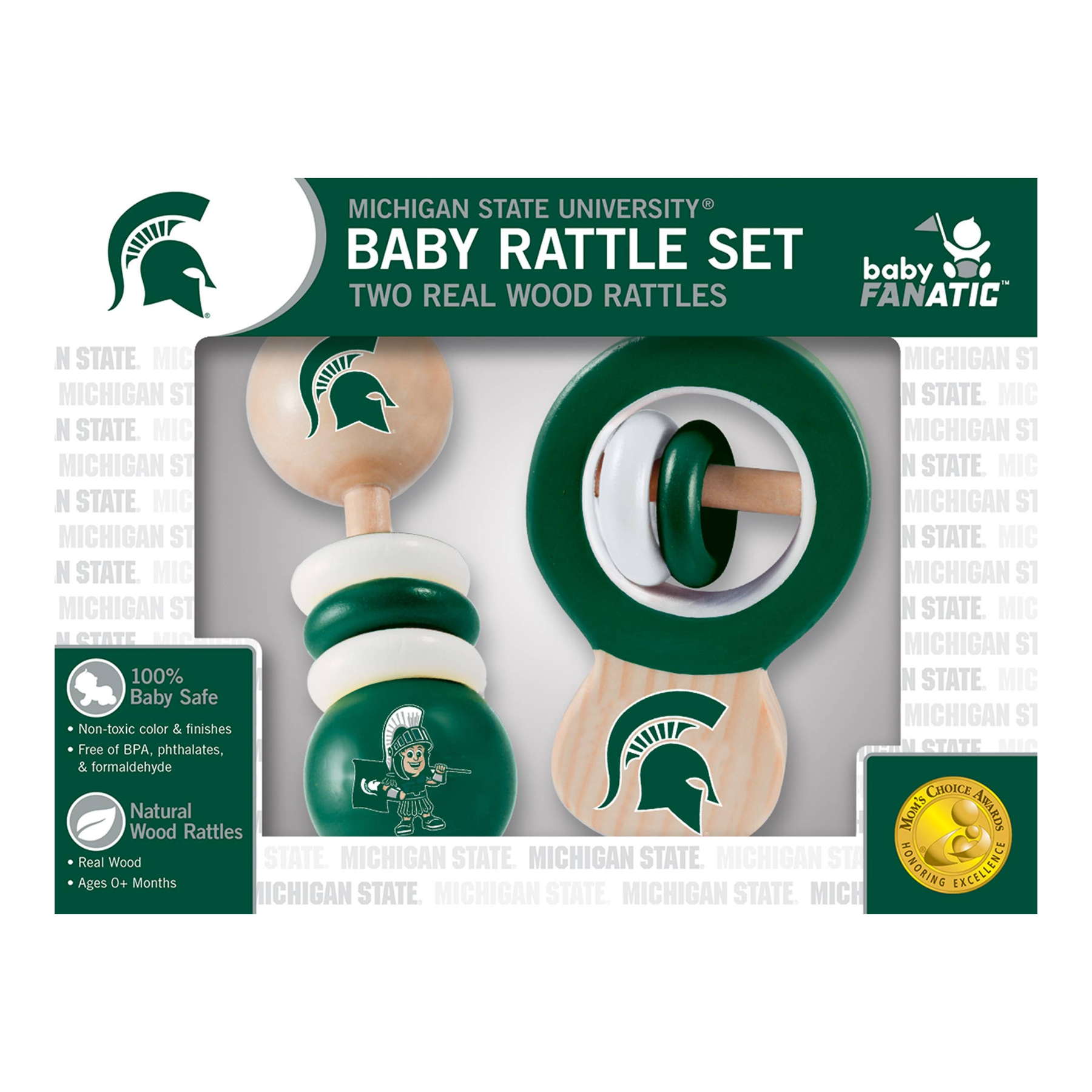 Michigan State Spartans Baby Rattles (2-Pack)