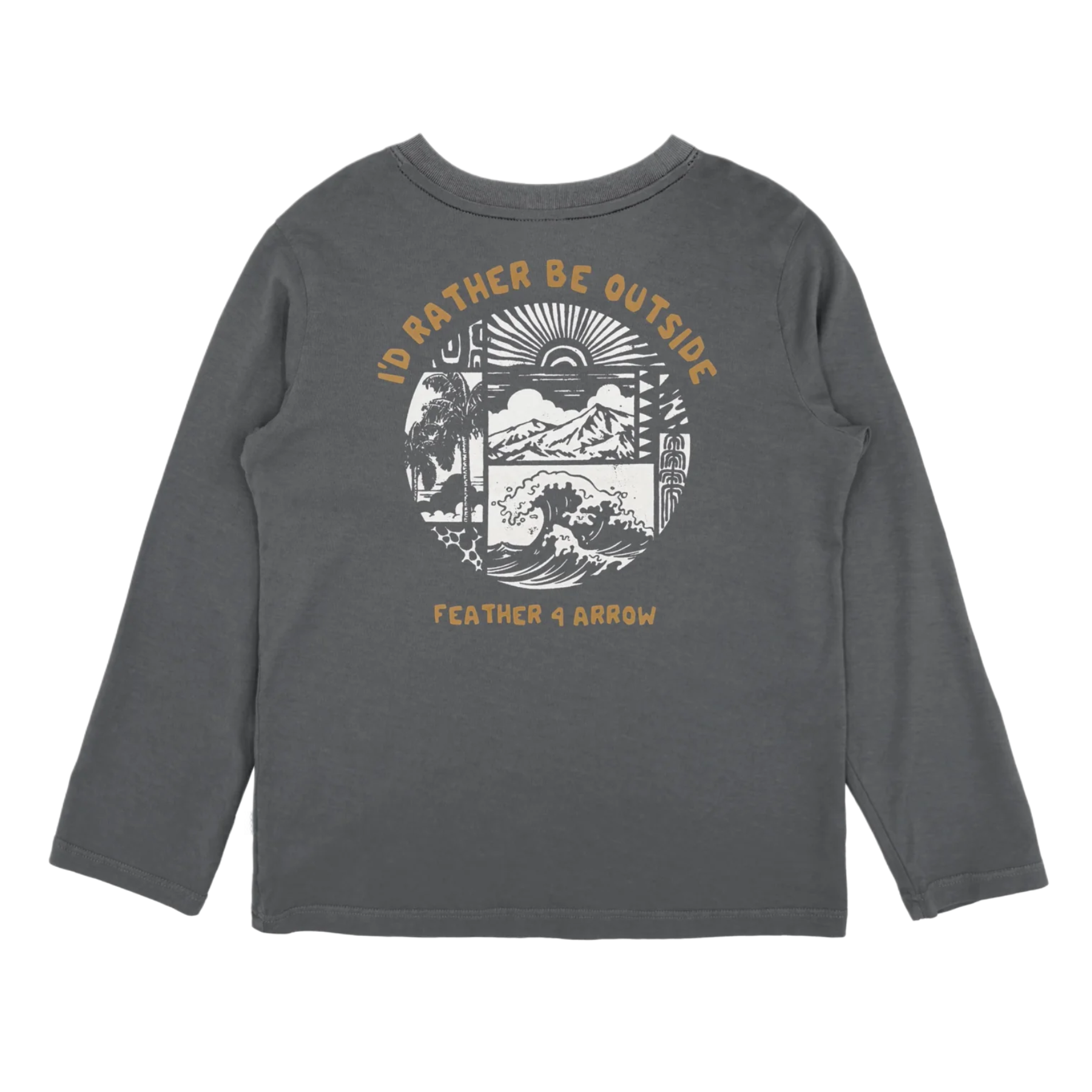 Charcoal Outside Long Sleeve Tee
