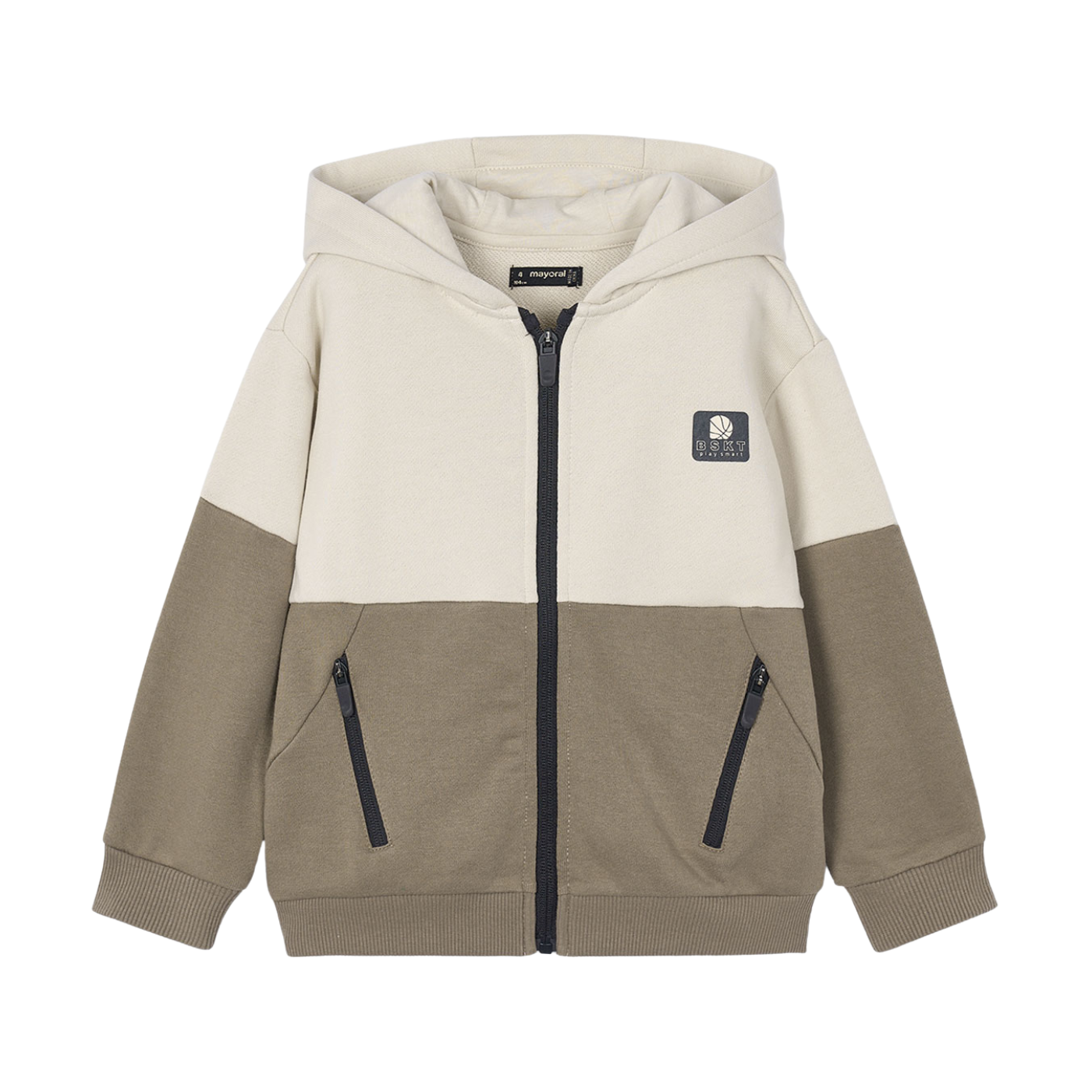 Khaki Tahini Zip Hoodie
