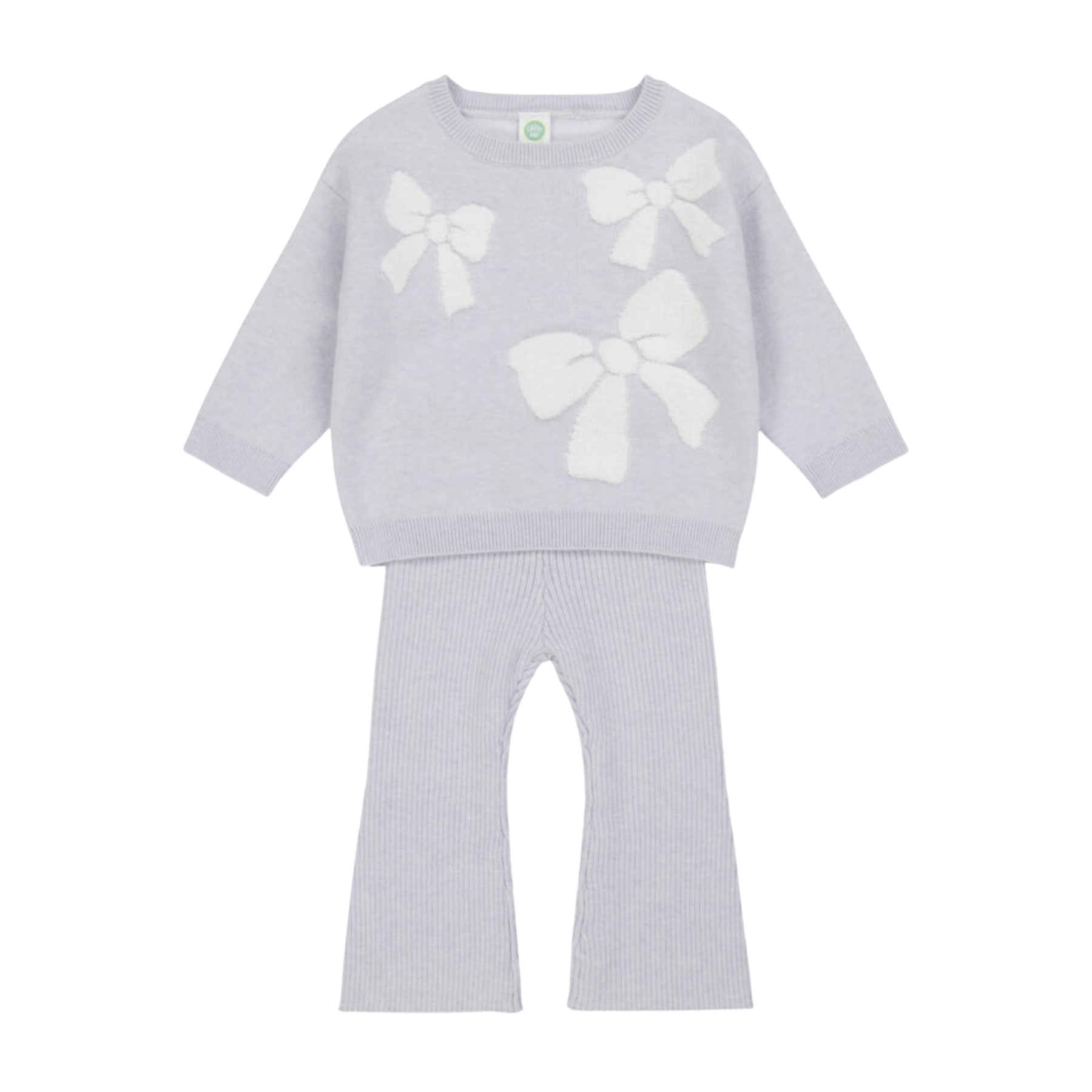 Soft Lavender Bow Sweater Set (Baby)