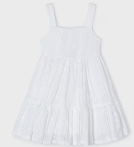 White Tiered Tank Dress