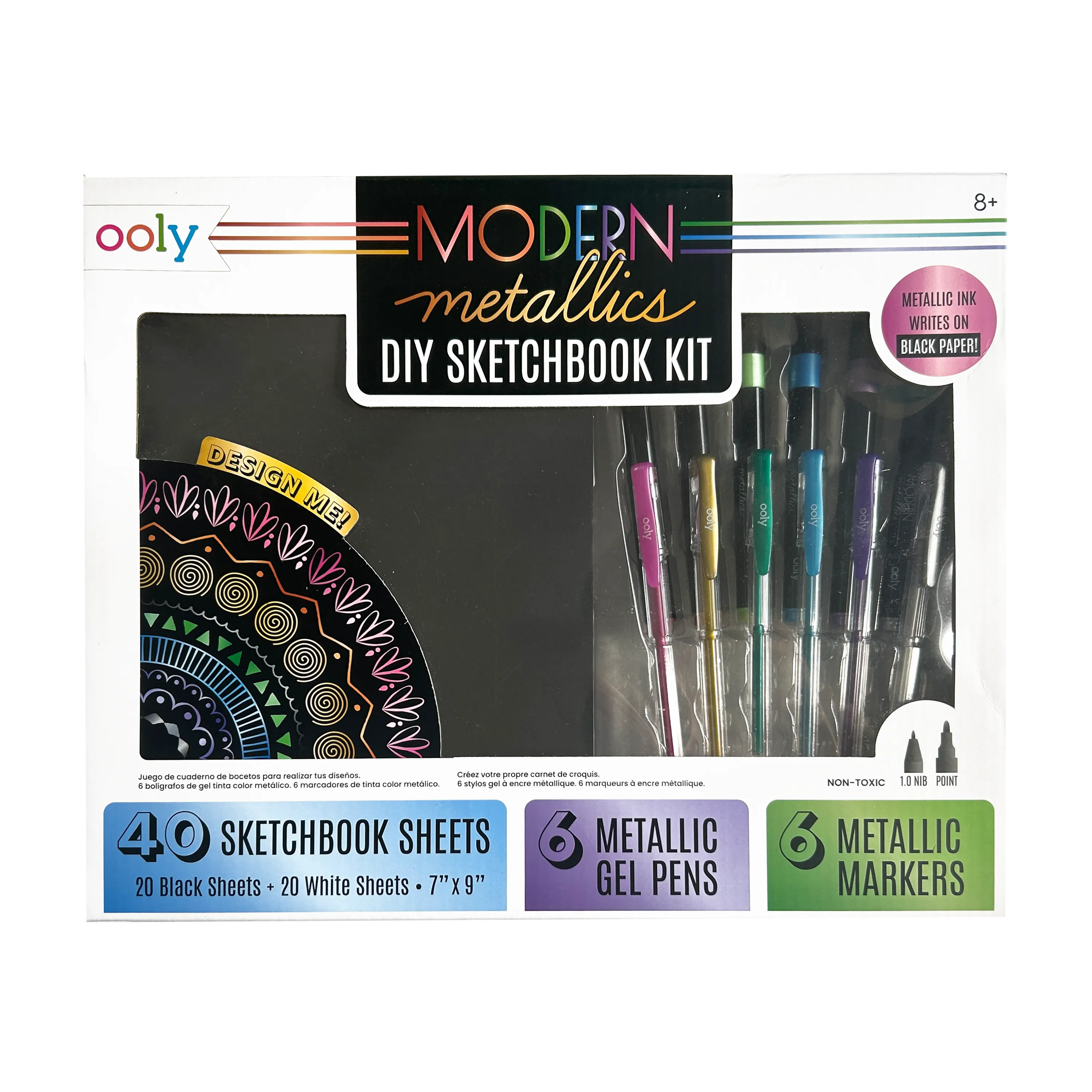 DIY Sketchbook Kit for Kids - Metallic Pens & Markers Art Set | OOLY