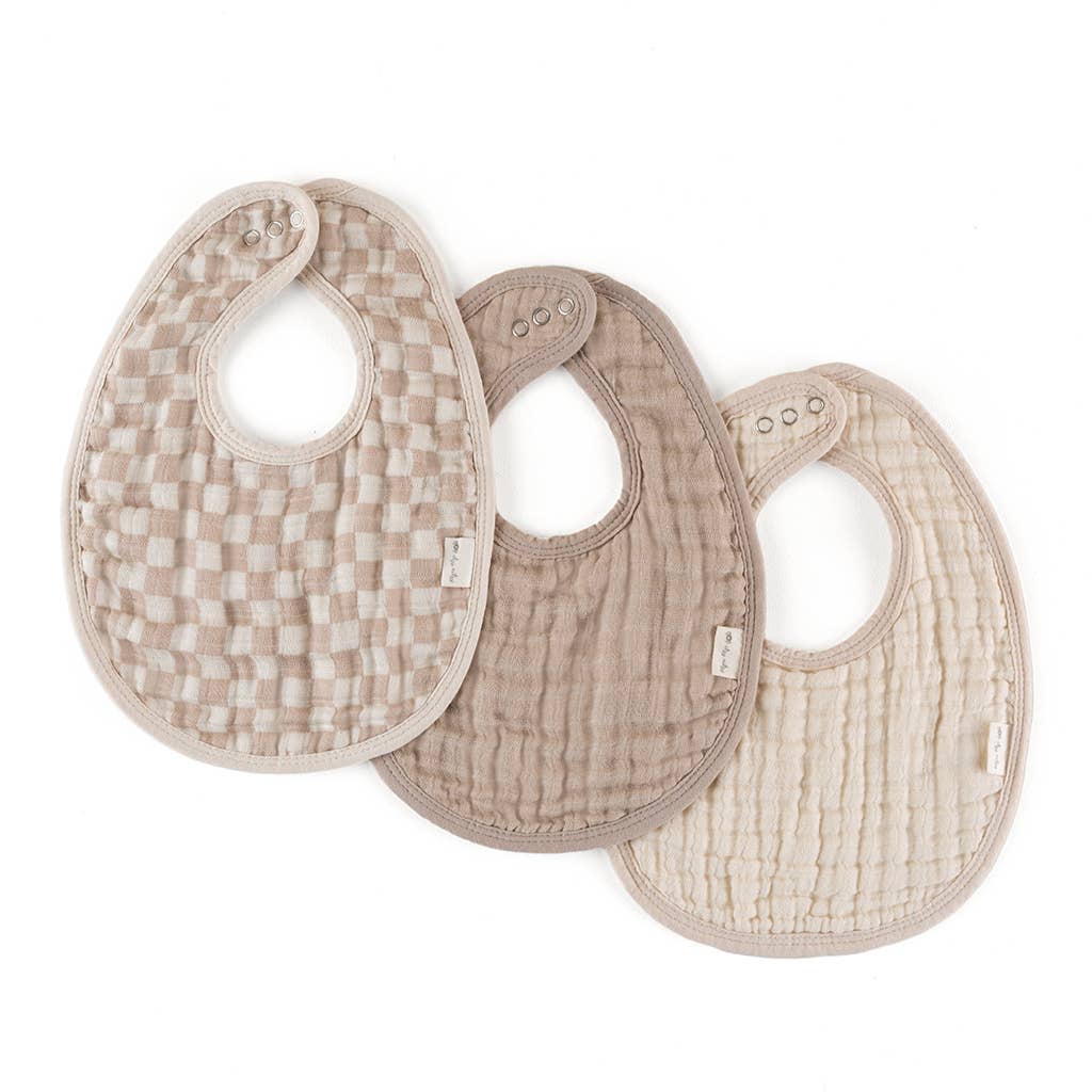 Triple-Layer Muslin Bibs (3-pk)