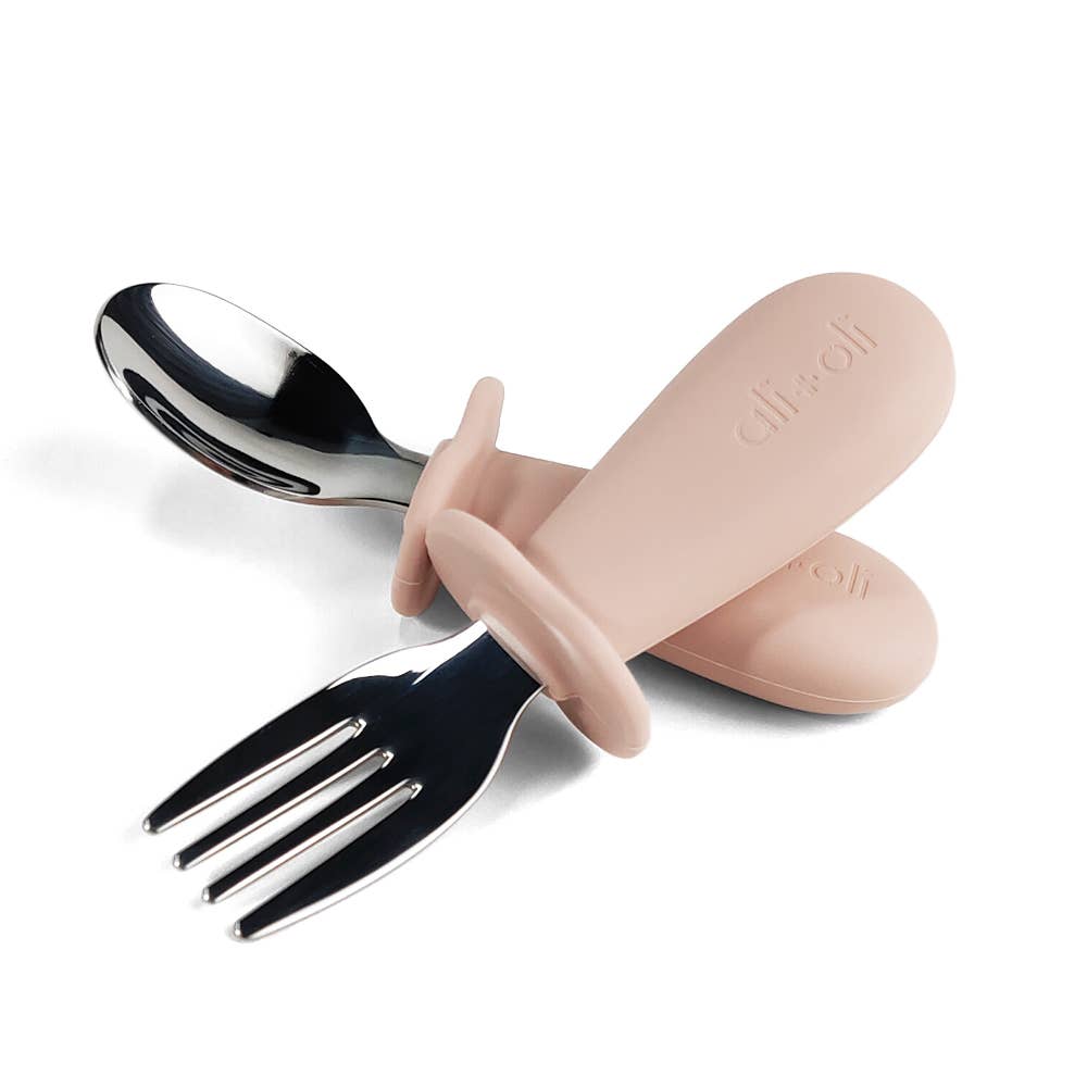 Pink Spoon & Fork Learning Set
