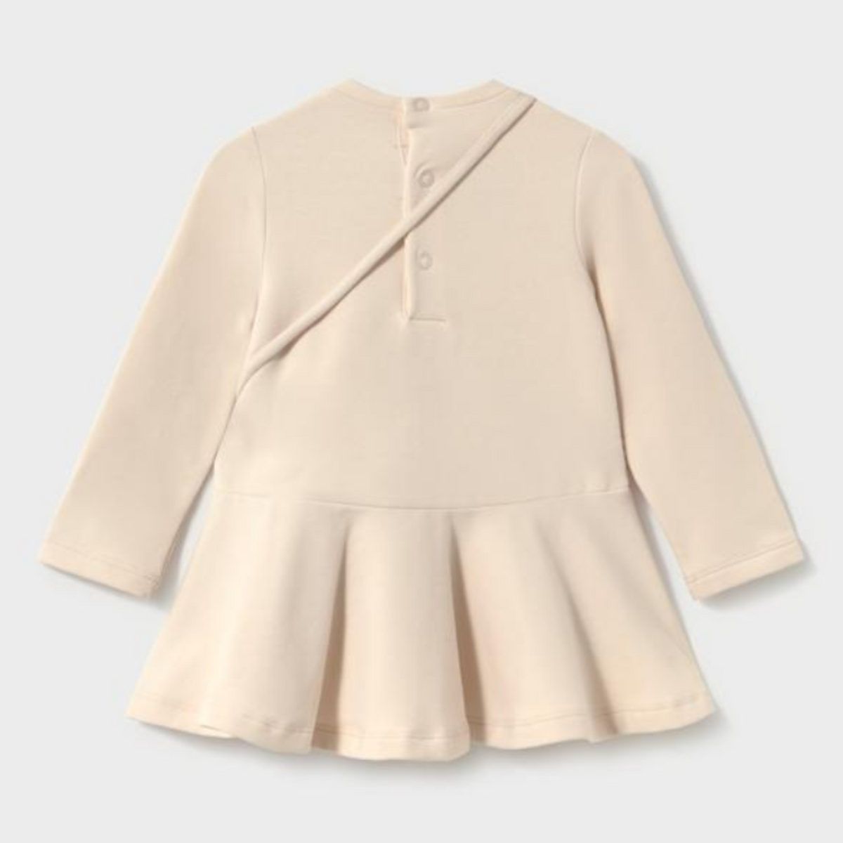 Creme Boucle Dress with Bear Purse