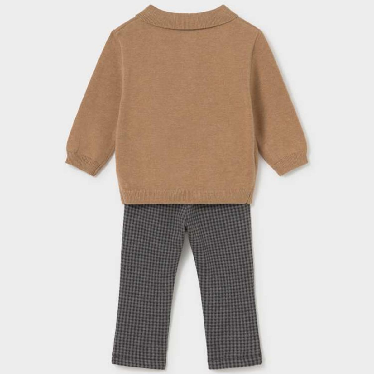 Cookie Brown Sweater with Hounds Tooth Pants