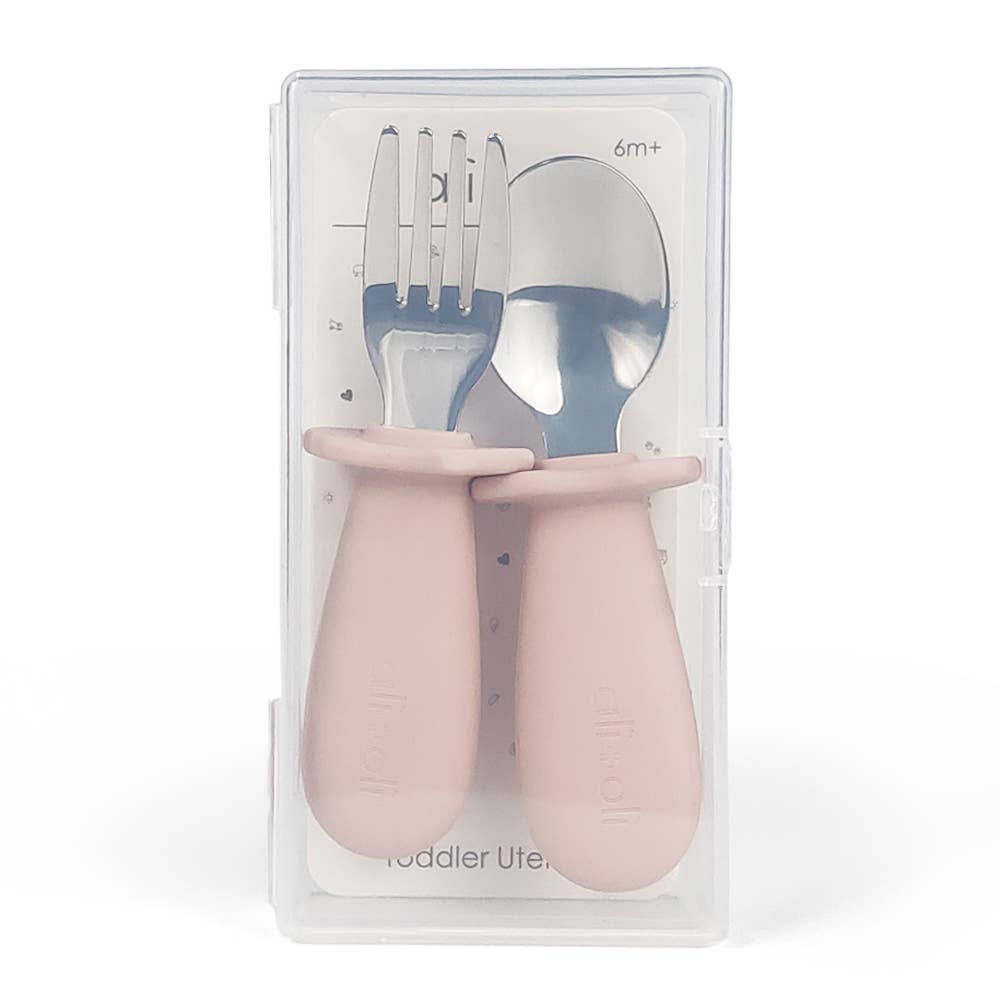 Pink Spoon & Fork Learning Set