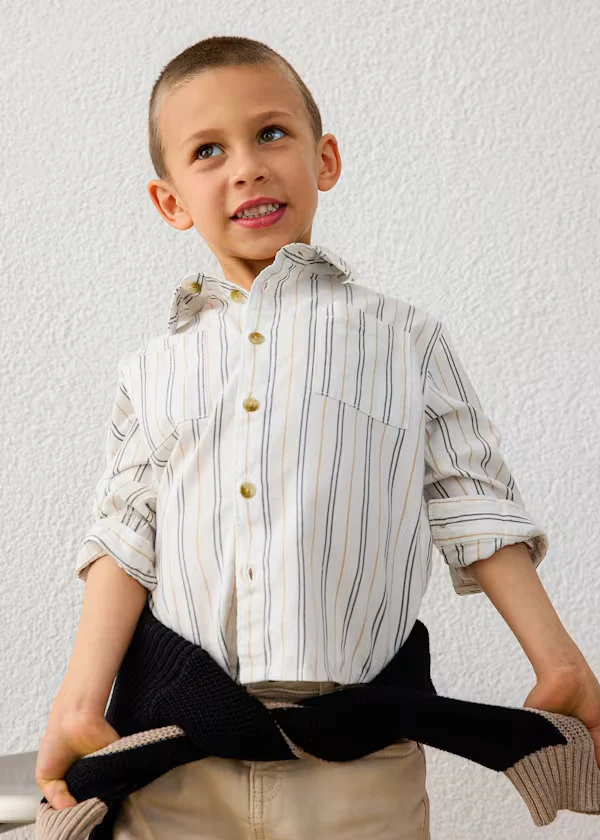 Ink Blue Stripe Button Up Shirt