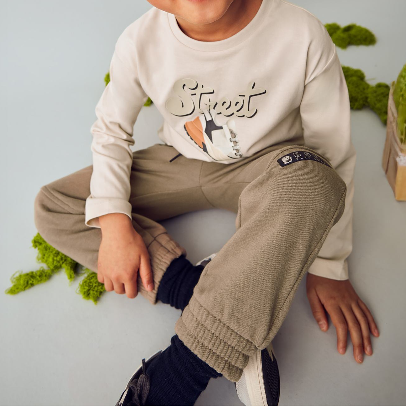 Khaki Tahini Knit Joggers