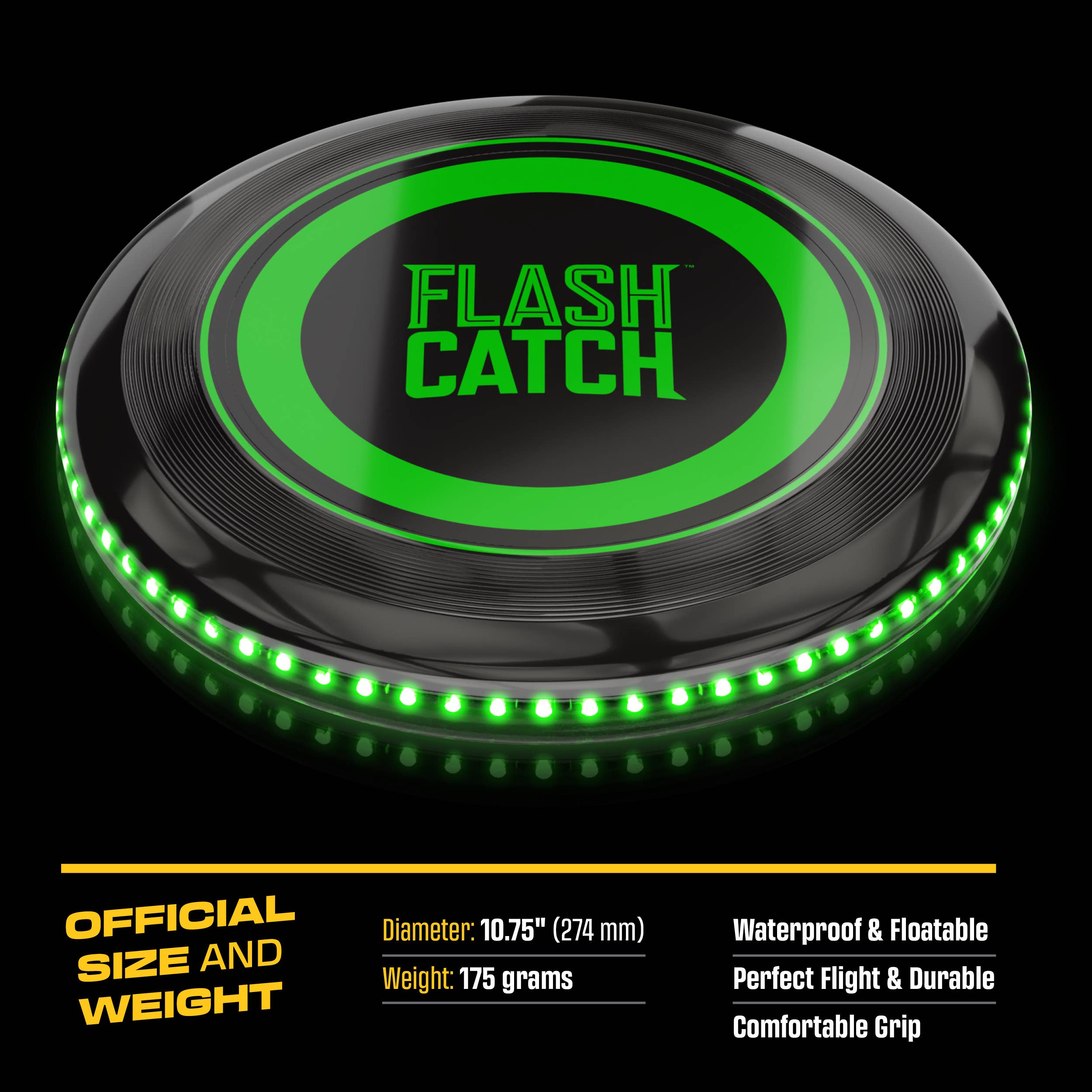 Rechargeable Light-up Flying Disc, Motion Activated Frisbee