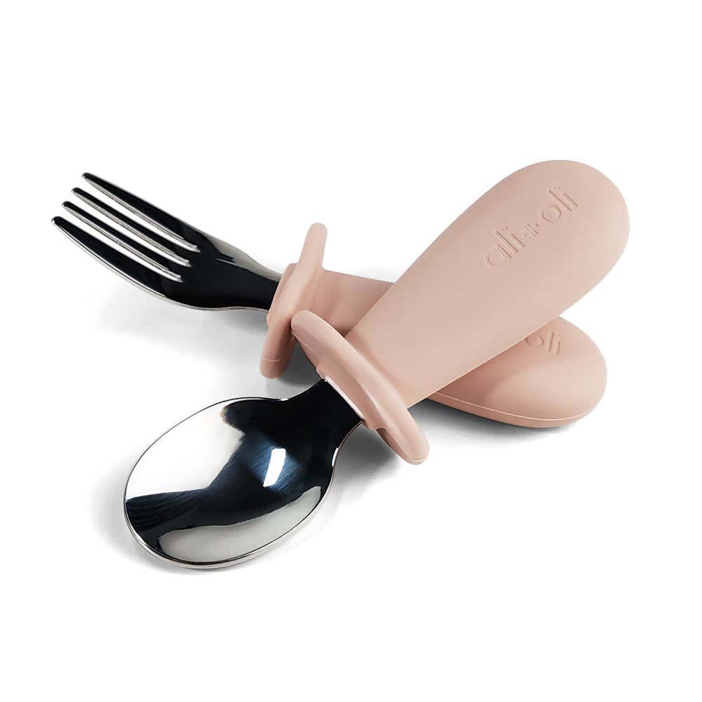 Pink Spoon & Fork Learning Set