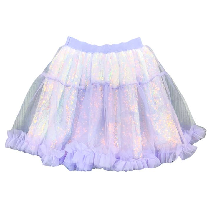 Lavender Tulle Sequin Skort