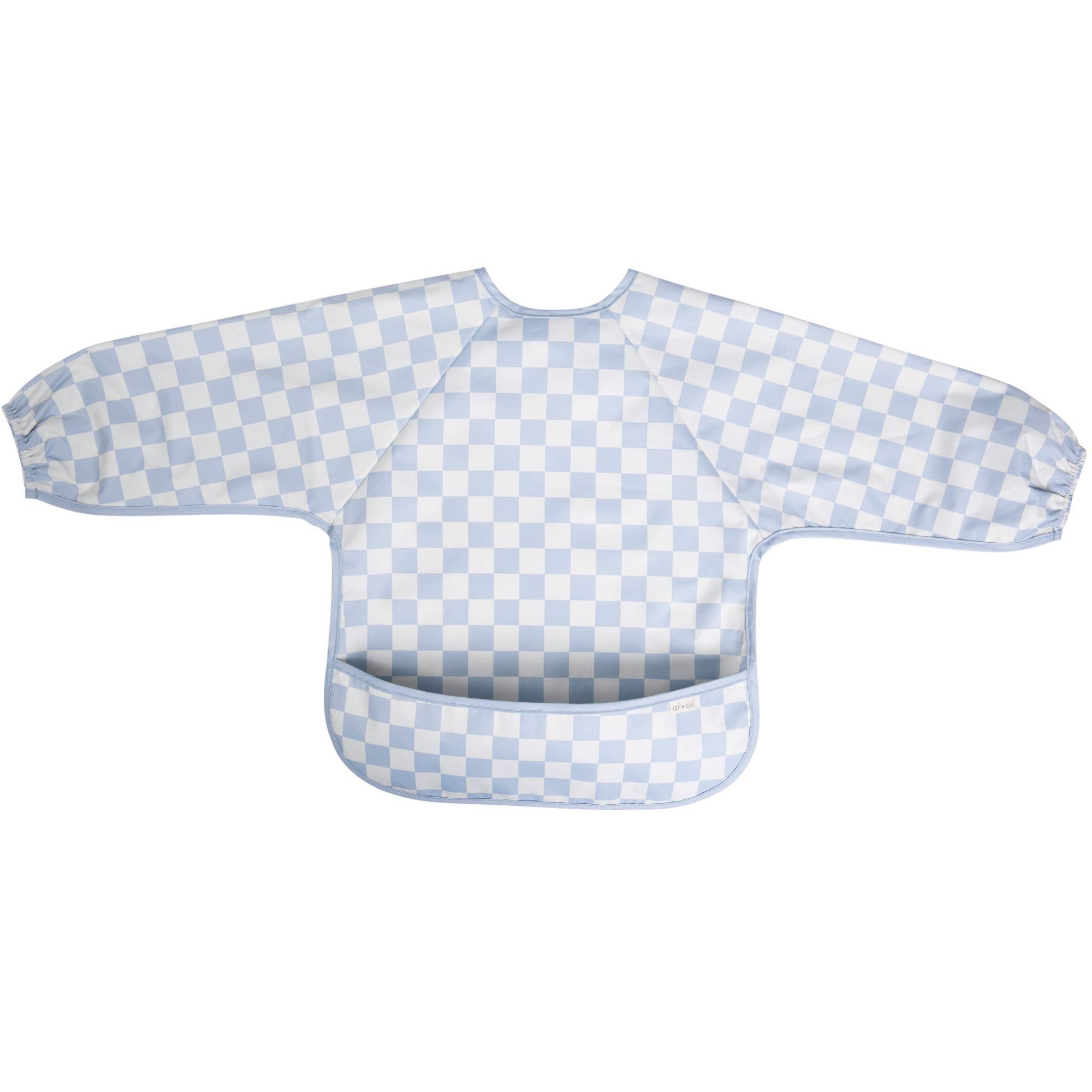 Blue Checkers Smock Bib