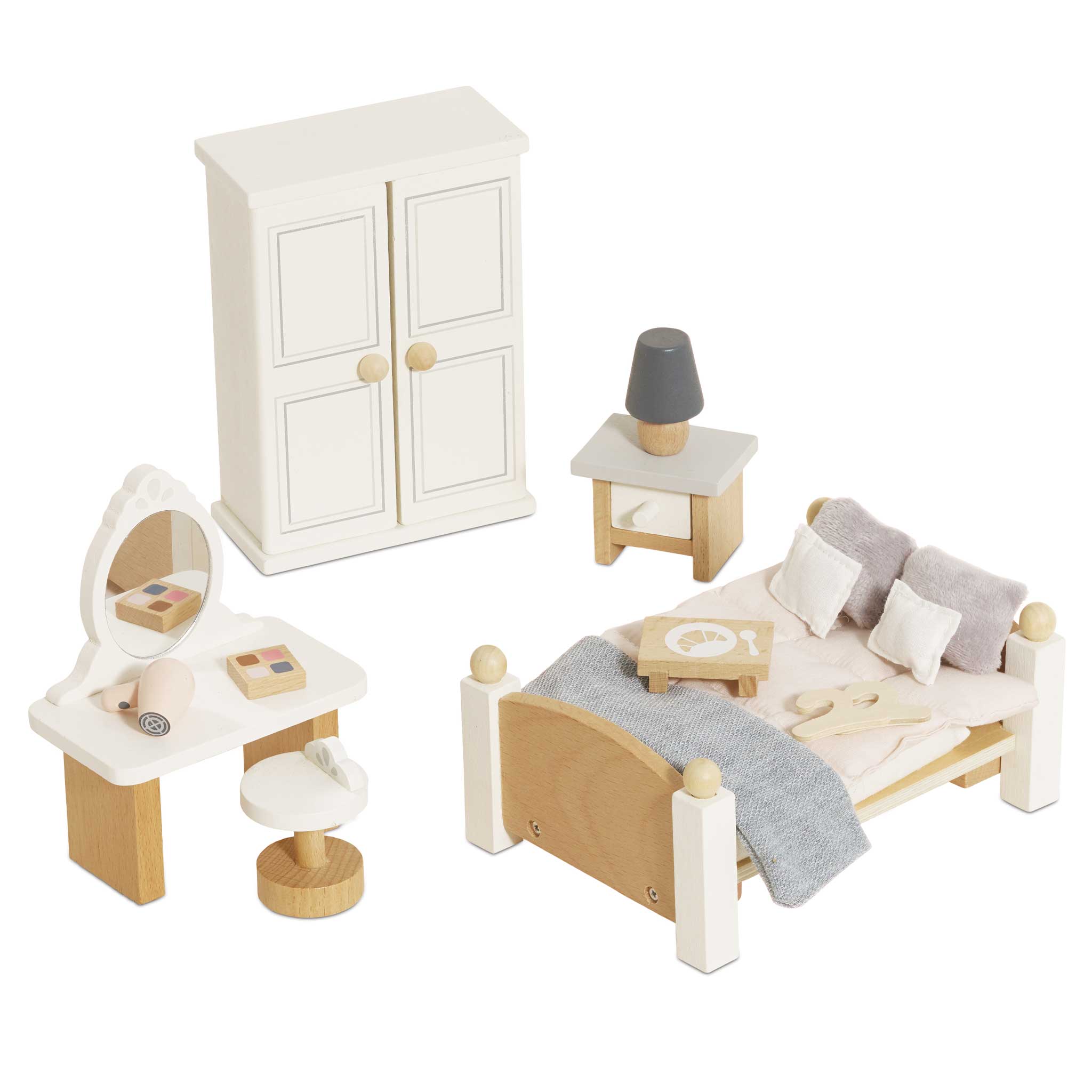 Wooden Dolls House Bedroom