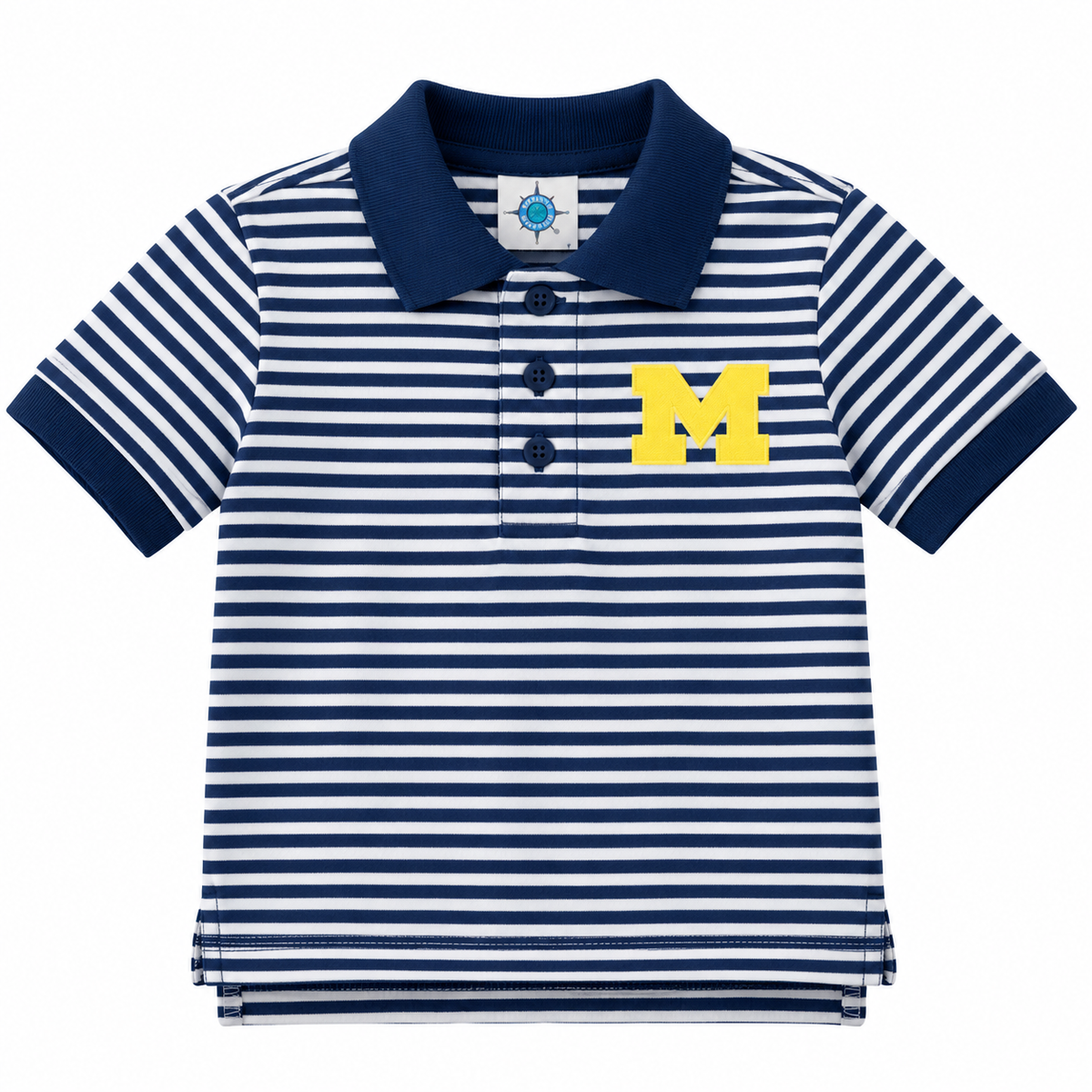 Michigan Striped Polo Shirt