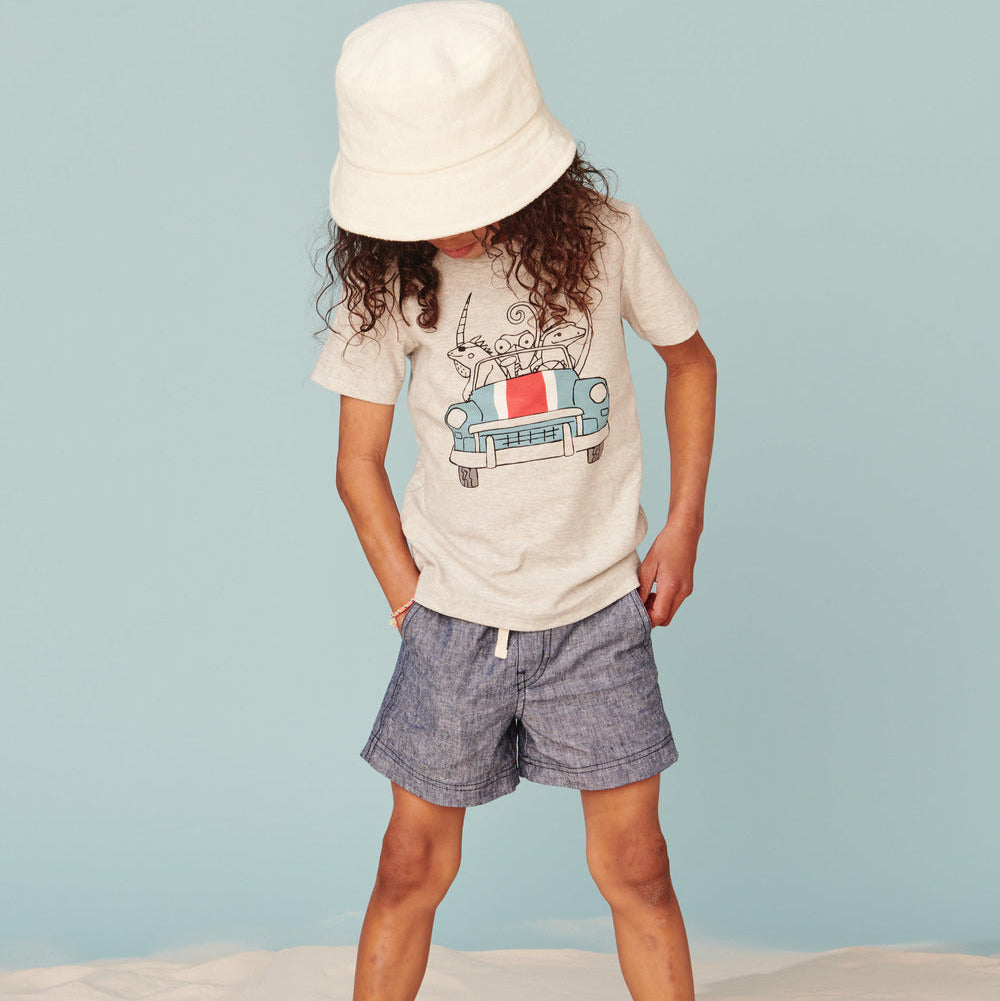 Chambray Sport Shorts