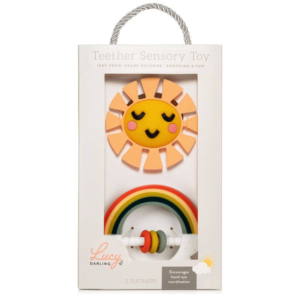 Baby Teether Toy - Little Rainbow Silicone Teether | Lucy Darling