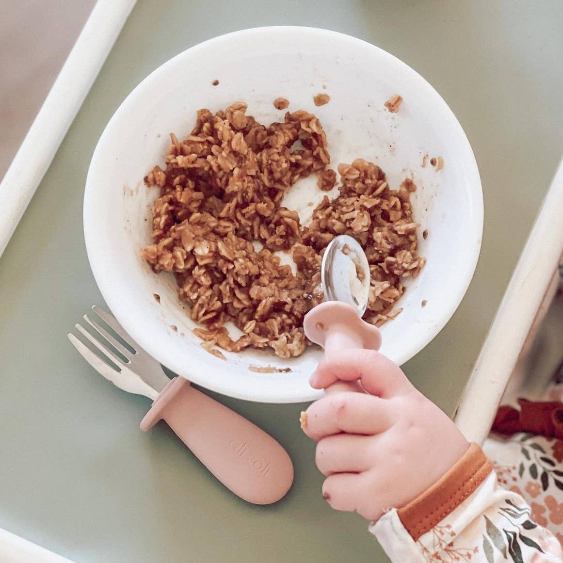 Pink Spoon & Fork Learning Set
