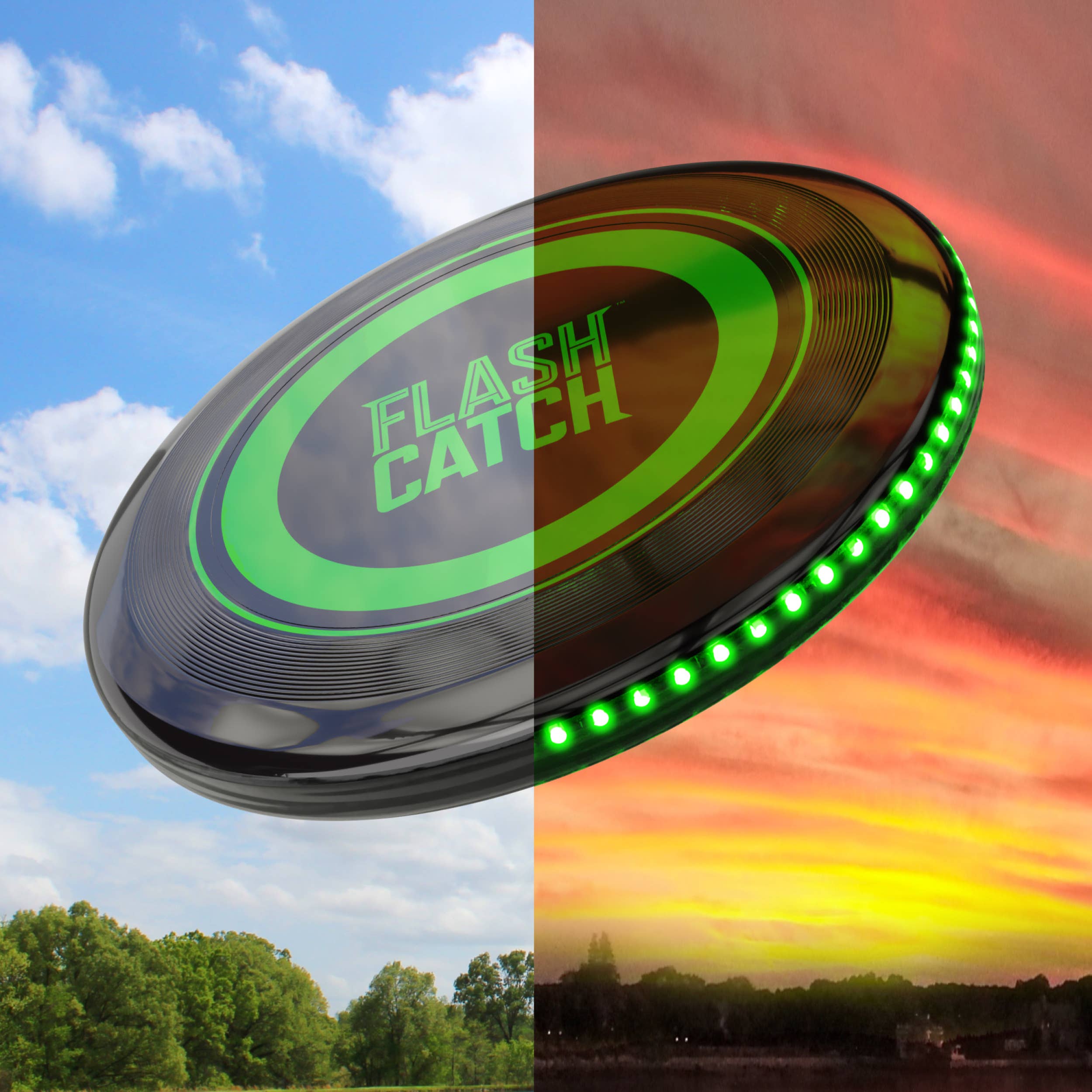 Rechargeable Light-up Flying Disc, Motion Activated Frisbee