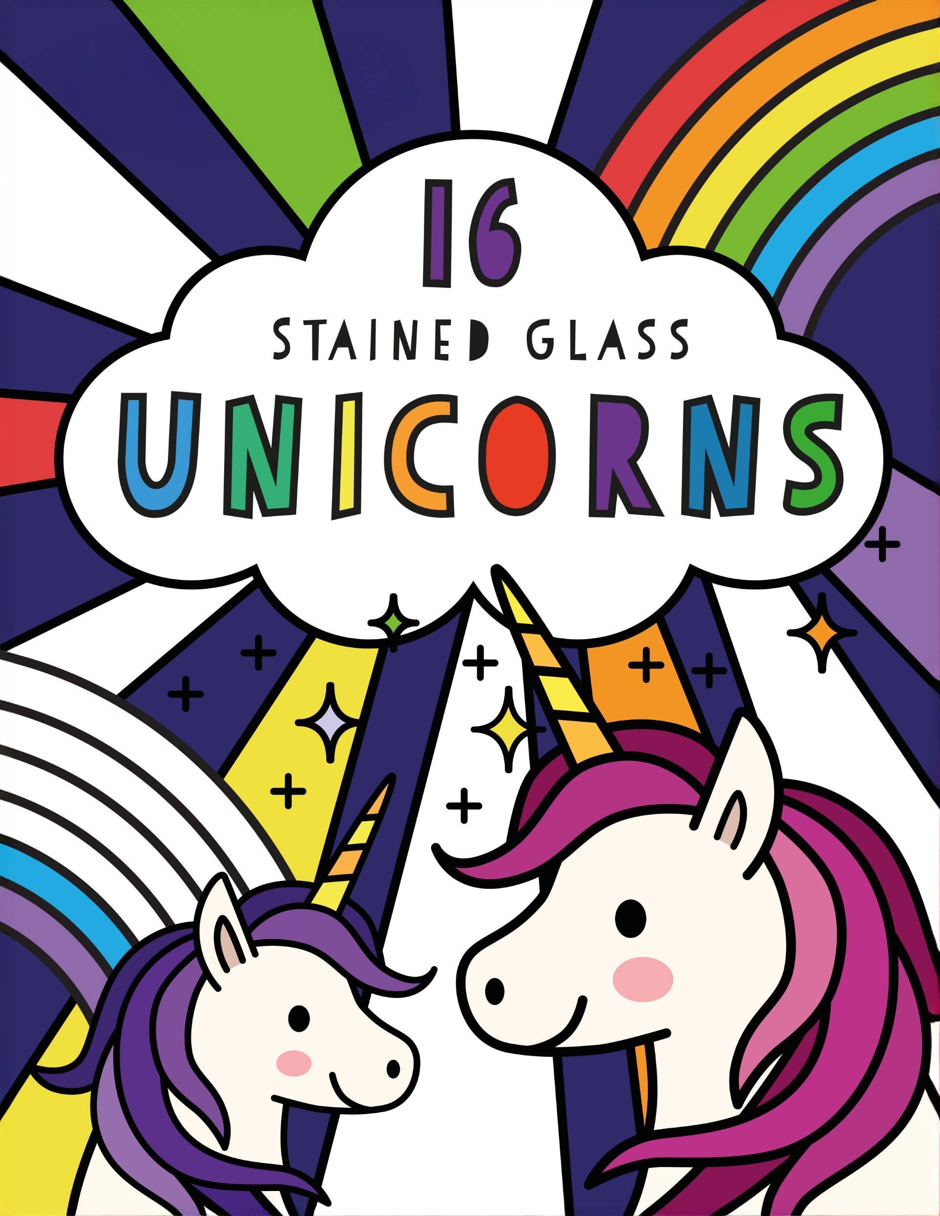 Stained Glass Coloring: Unicorns