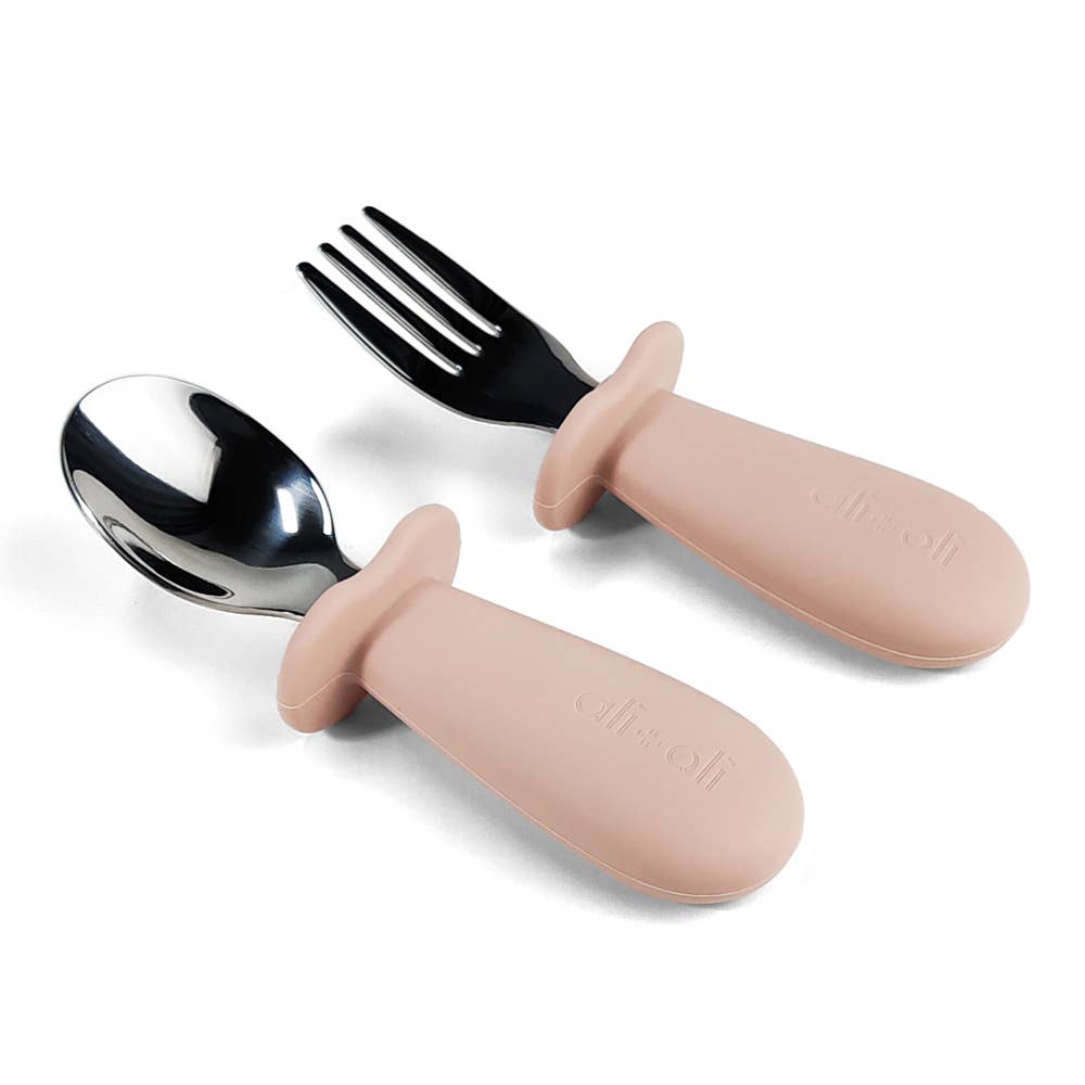 Pink Spoon & Fork Learning Set