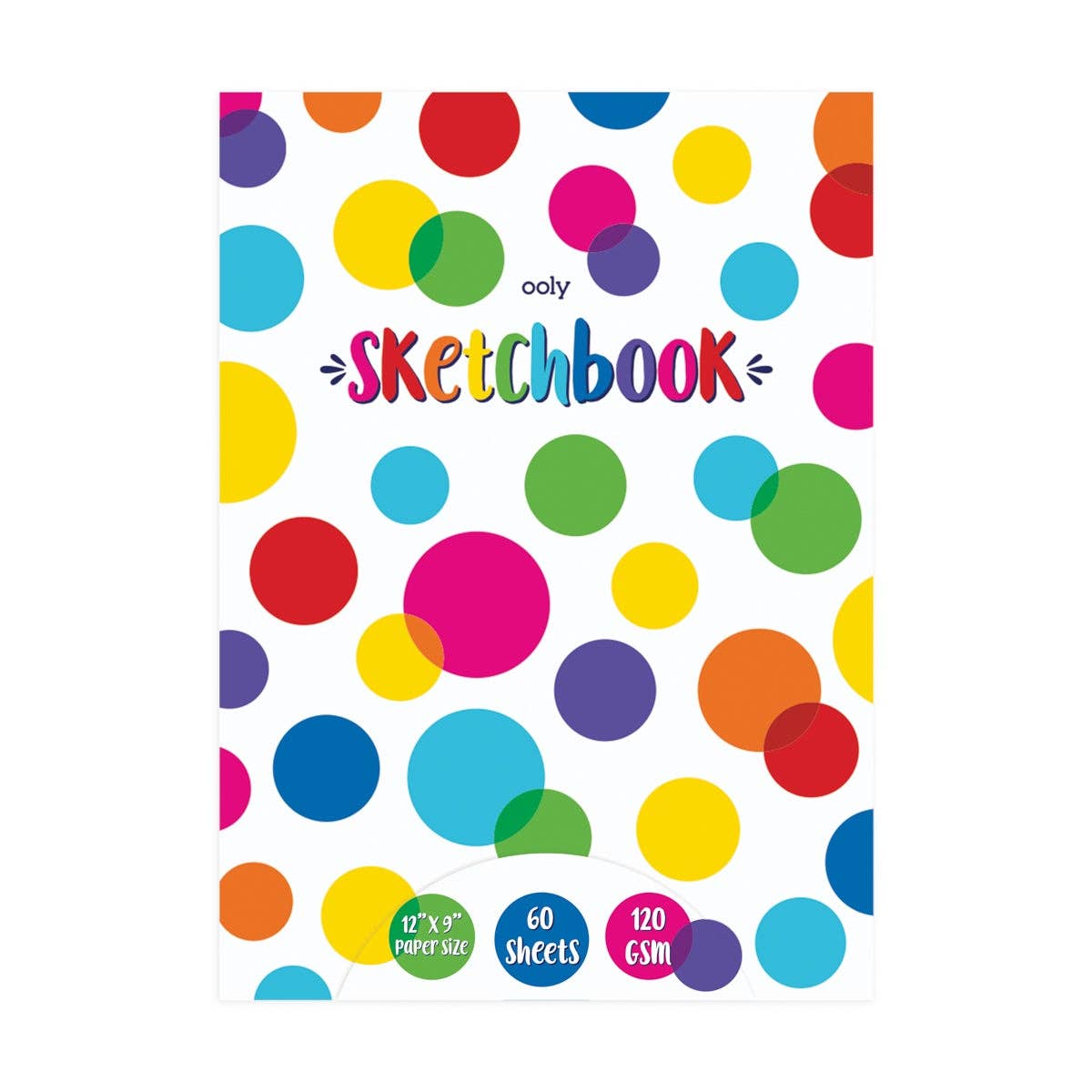 Kids Sketchbook Paper Pad - 9x12 Thick Paper 60 Sheets | OOLY Chunkies