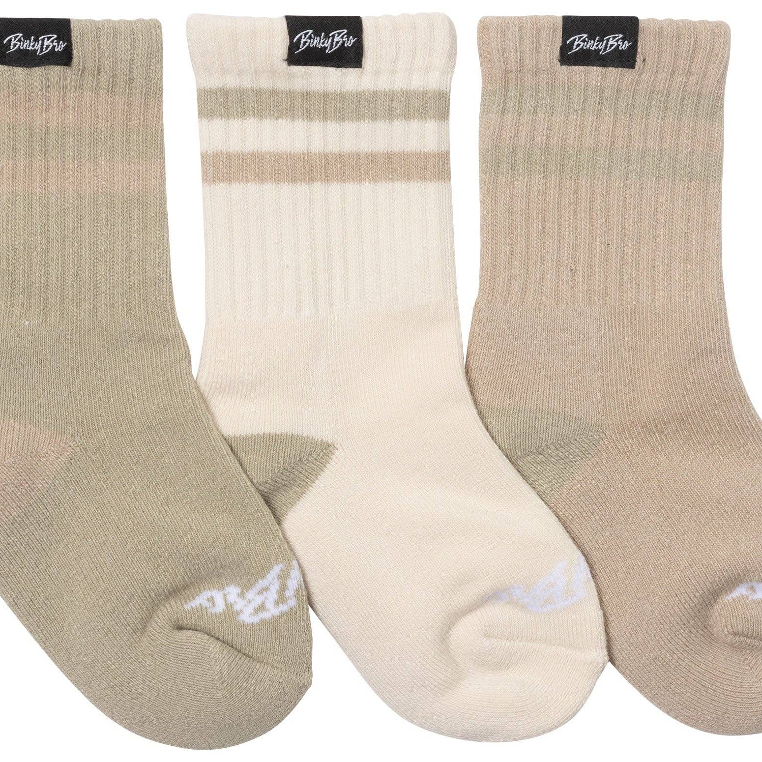 3-Pack Beige Socks