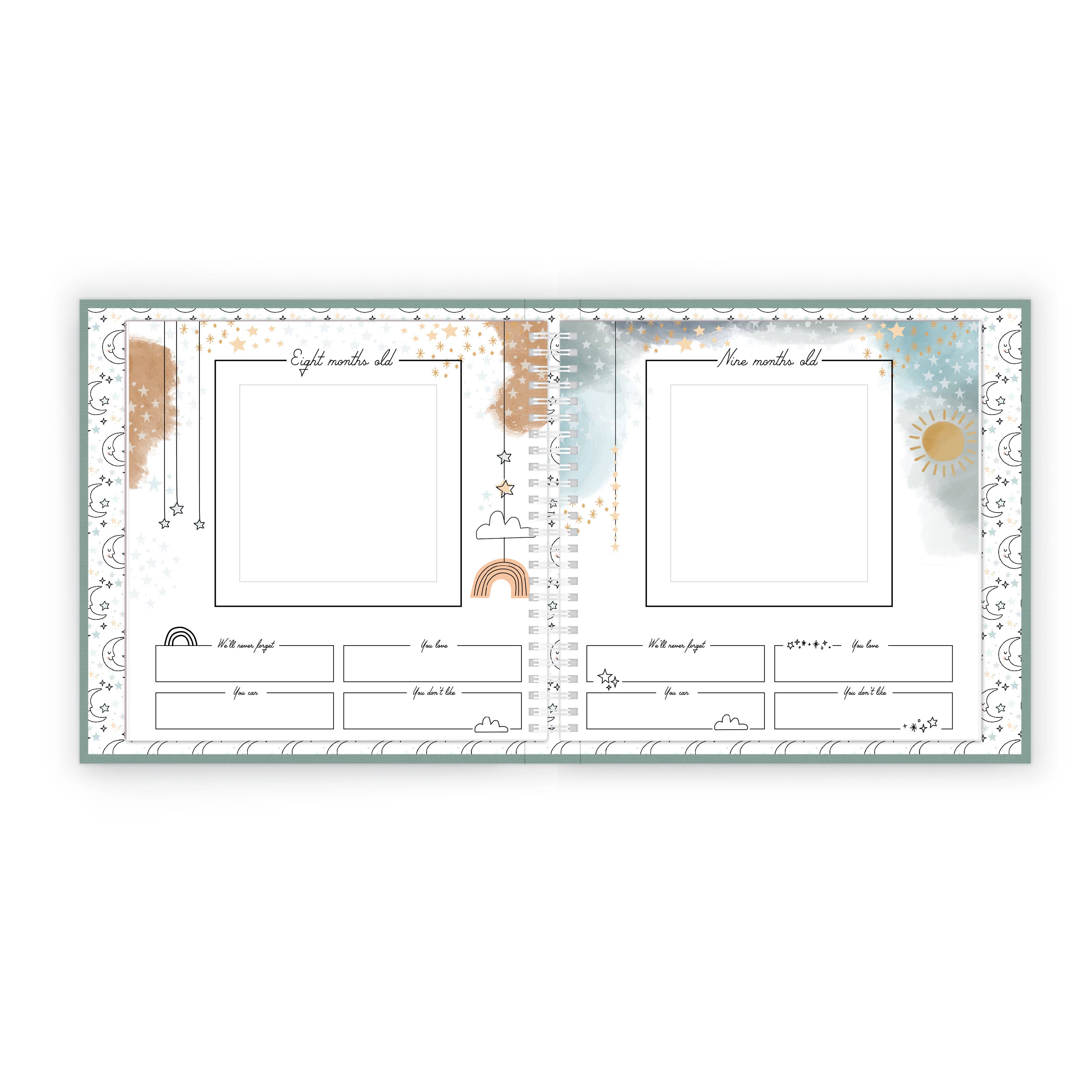 Baby Memory Book - Celestial Skies First Year Keepsake | Lucy Darling