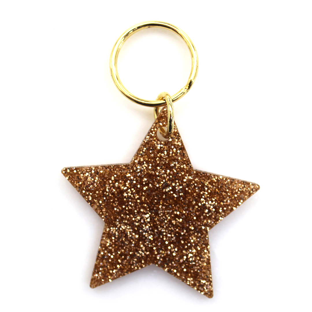 Star Glitter Keychain