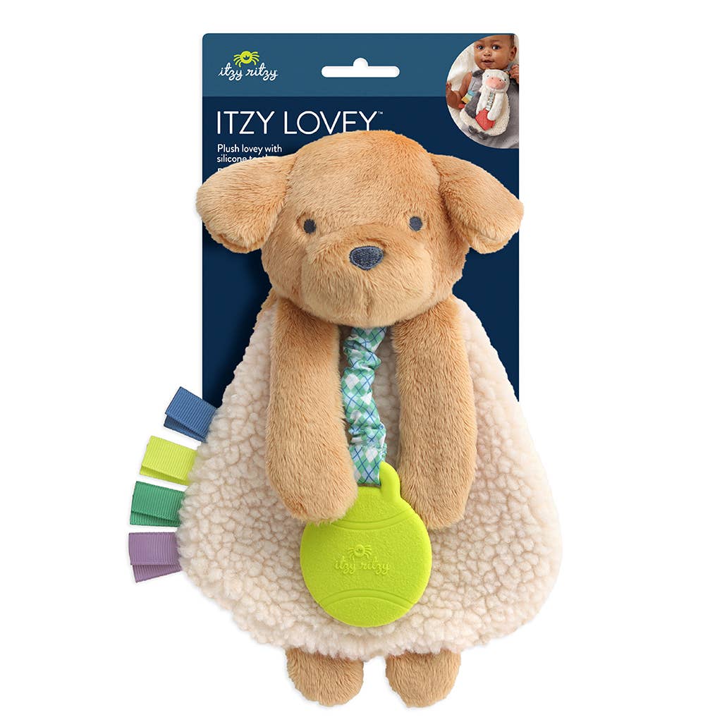 Puppy Itzy Lovey™ Plush and Tennis Ball Teether Toy