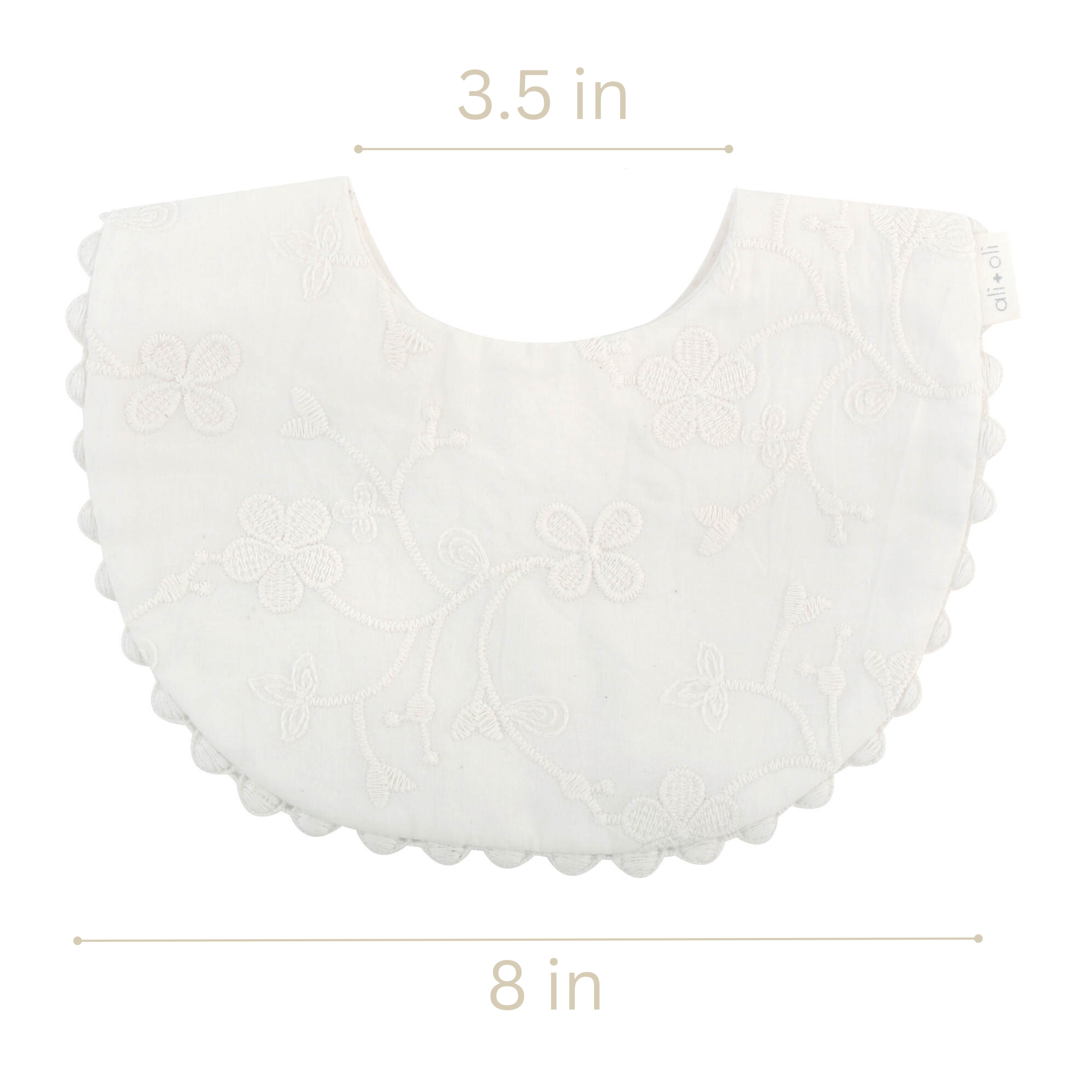 Flowers & Bow Cotton Baby Bib Double-Sided